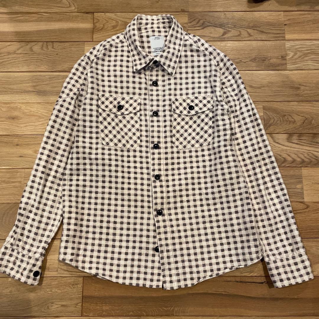 image of Visvim Black Elk Flannel Shirt/ S in Check, Men's (Size Small)