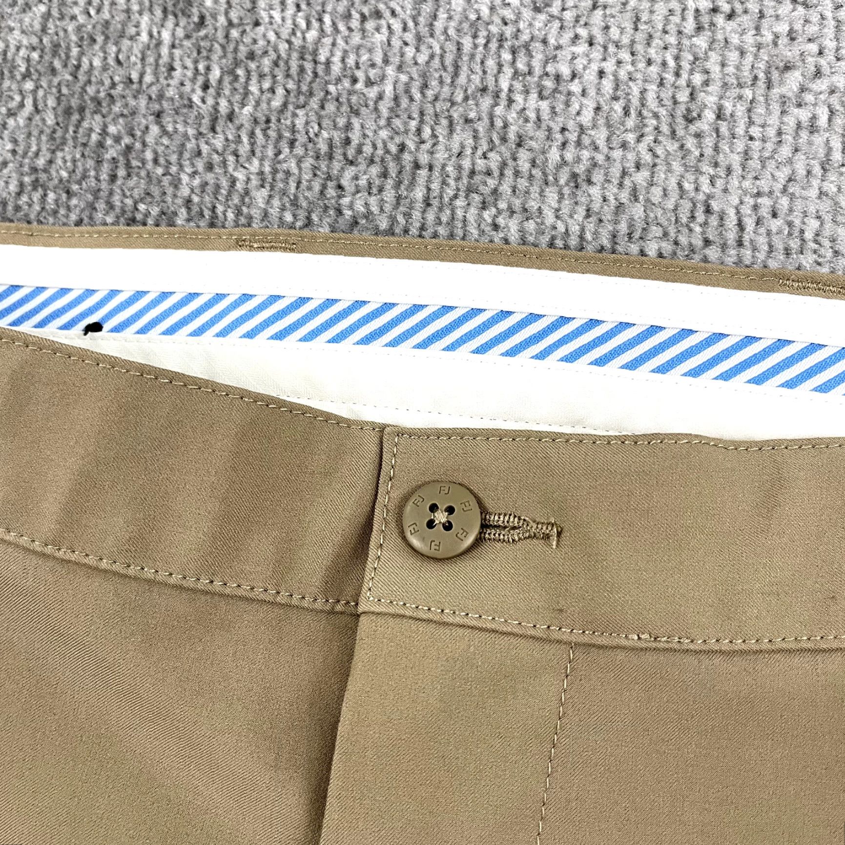 Footjoy FootJoy Pants Mens 32 x 32 Straight Leg Brown Golf Performance Trousers Pleated Size US 32 / EU 48 - 6 Thumbnail
