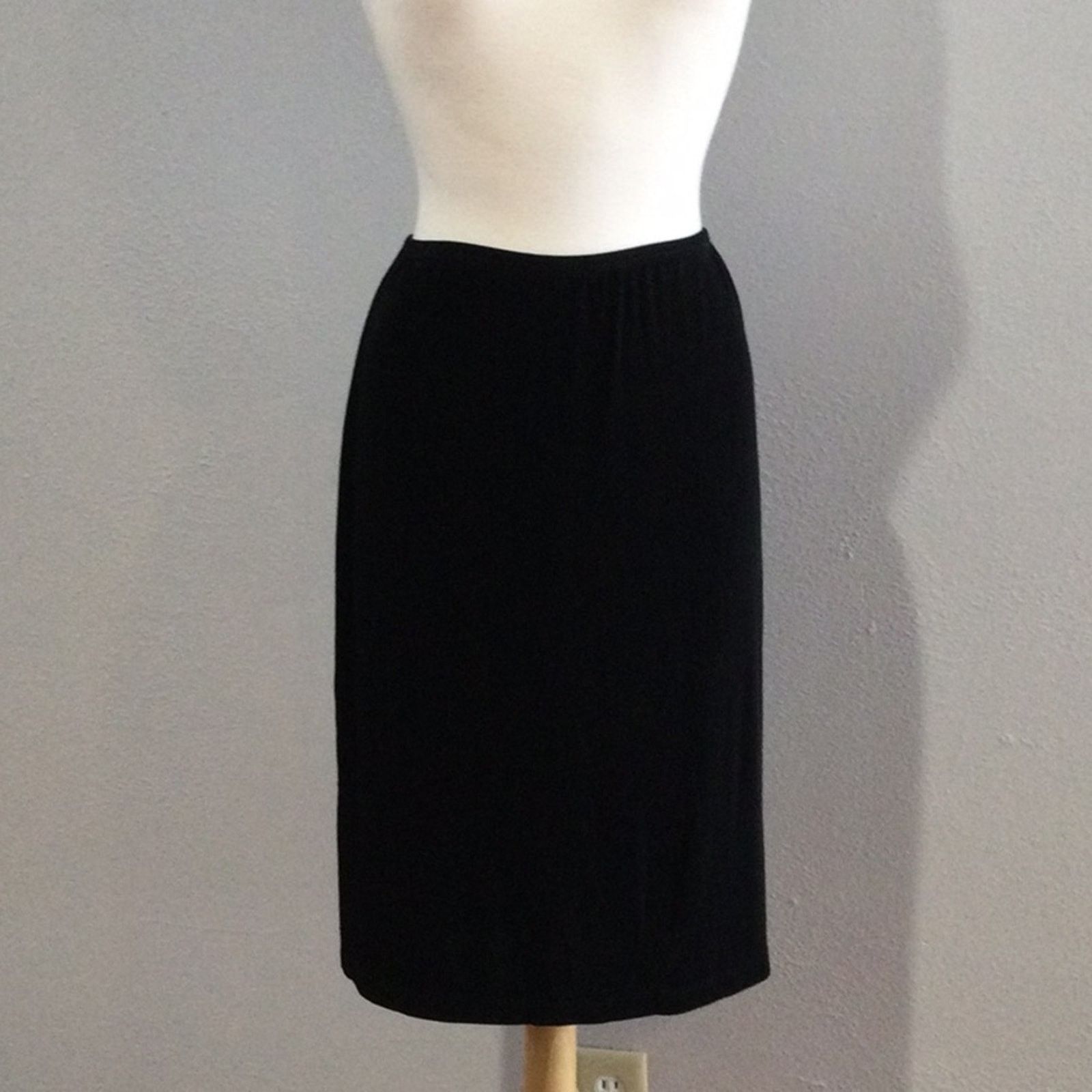 Chicos Chico's Travelers Black Side Split Audrey Skirt 3/XL/16 NWT Size 38" / US 16 / IT 52 - 1 Thumbnail