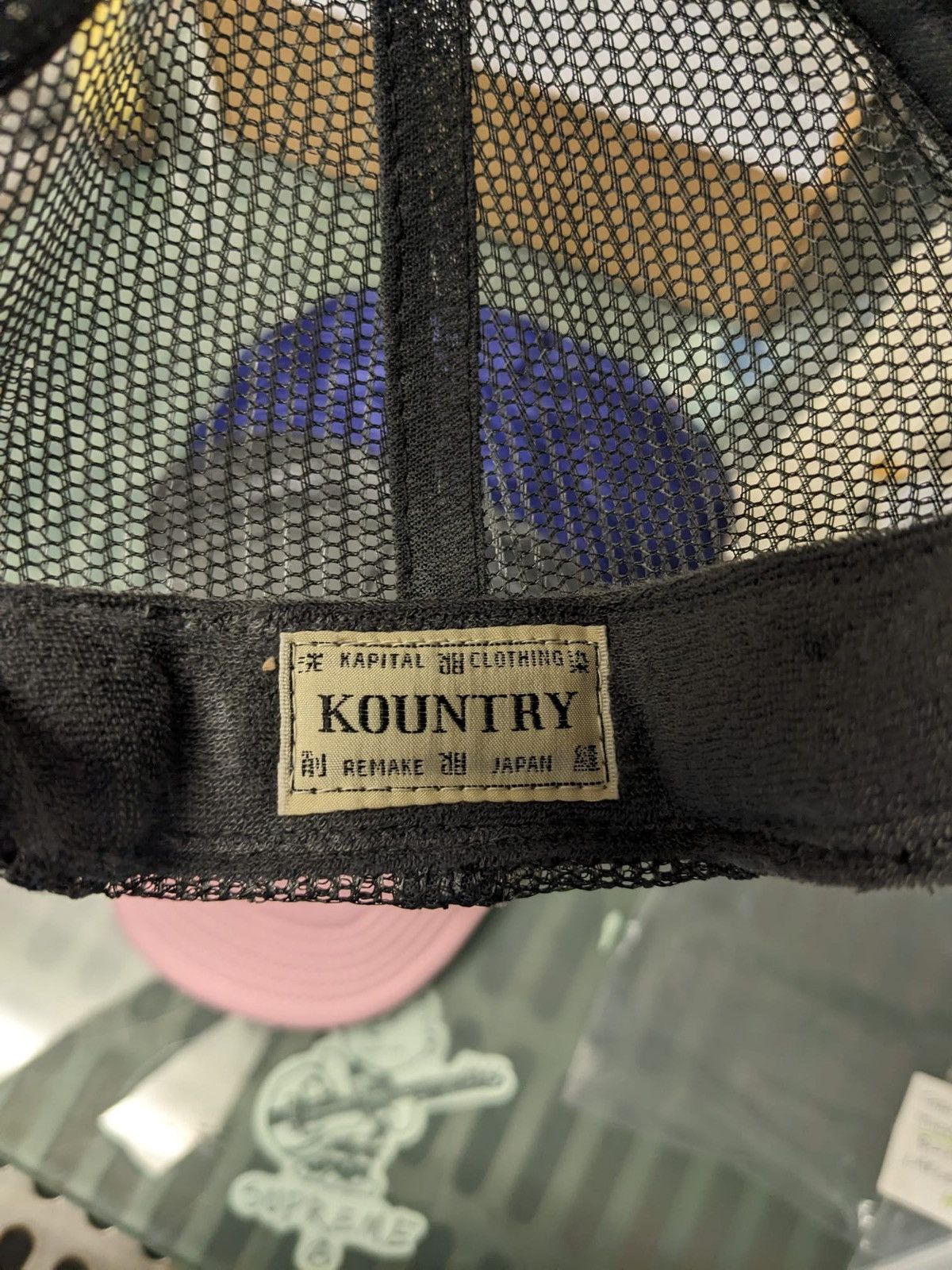 Kapital KAPITAL KOUNTRY STARCHING IRONING TRUCKER CAP HAT GREY PINK Size ONE SIZE - 5 Thumbnail