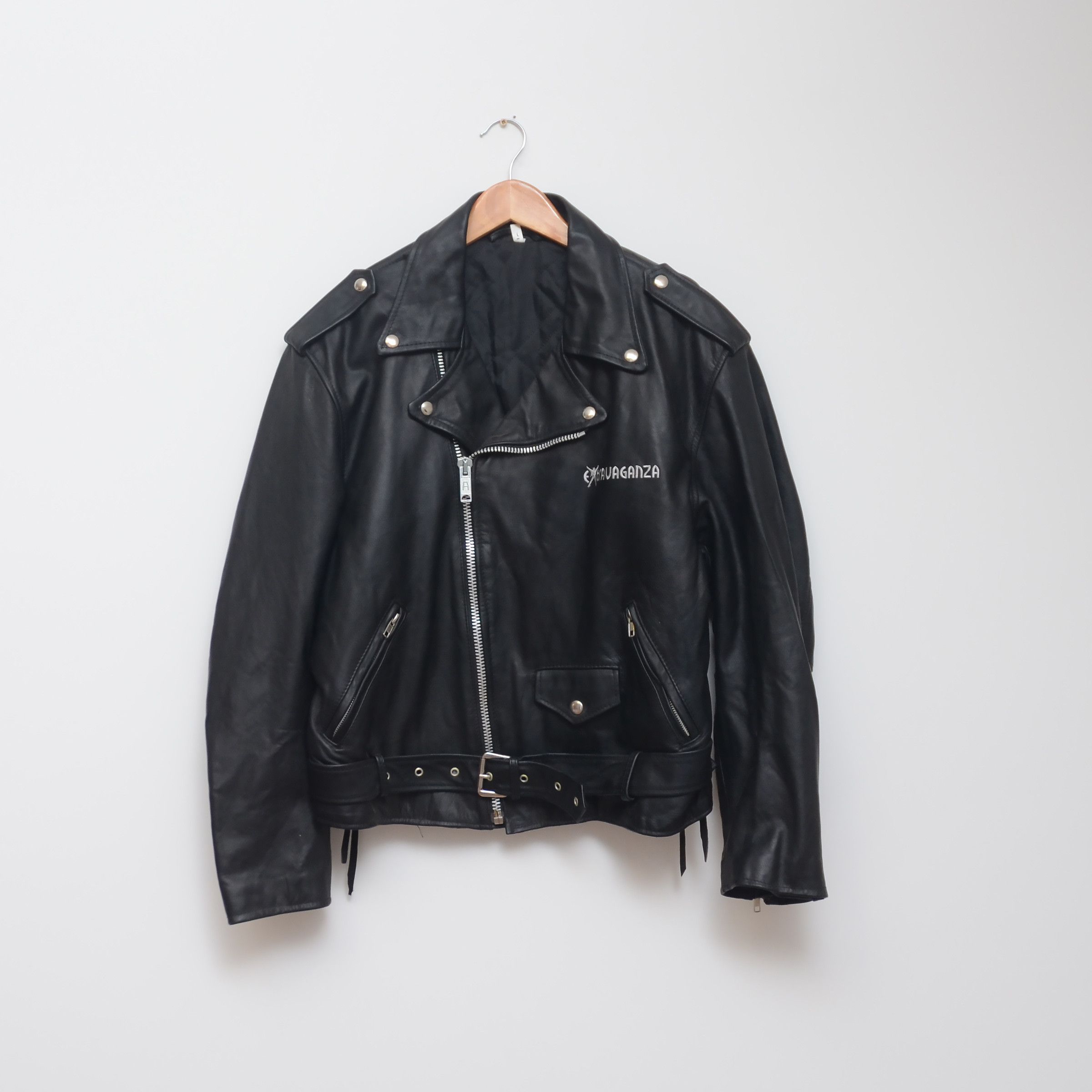 Vintage VINTAGE Made in France BLACK MOTORCYCLE LEATHER BIKER JACKET Size US M / EU 48-50 / 2 - 4 Thumbnail