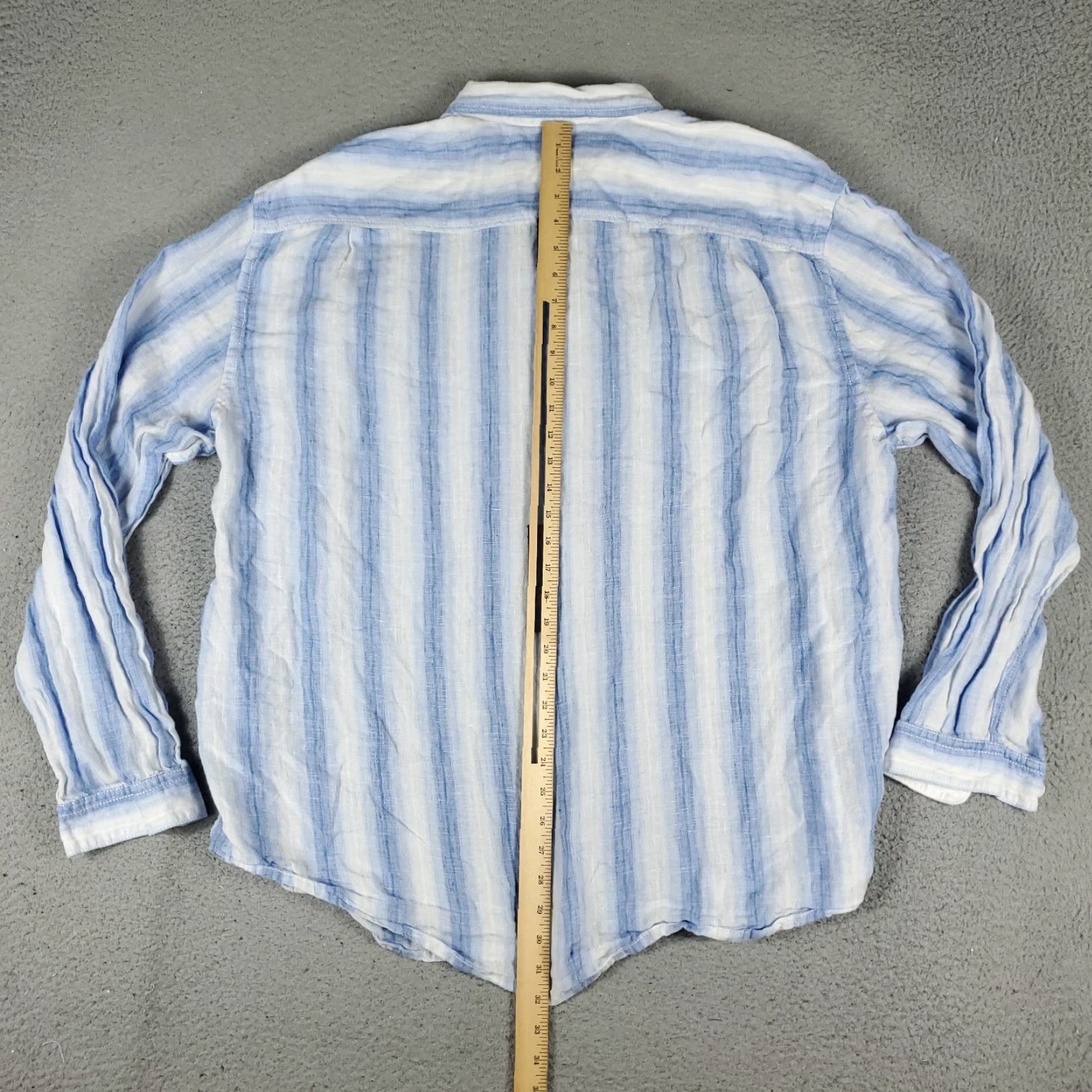 Tommy Bahama Tommy Bahama Shirt Mens Size 2XL Blue Striped Linen Button Up Long Sleeve Size US XXL / EU 58 / 5 - 3 Thumbnail