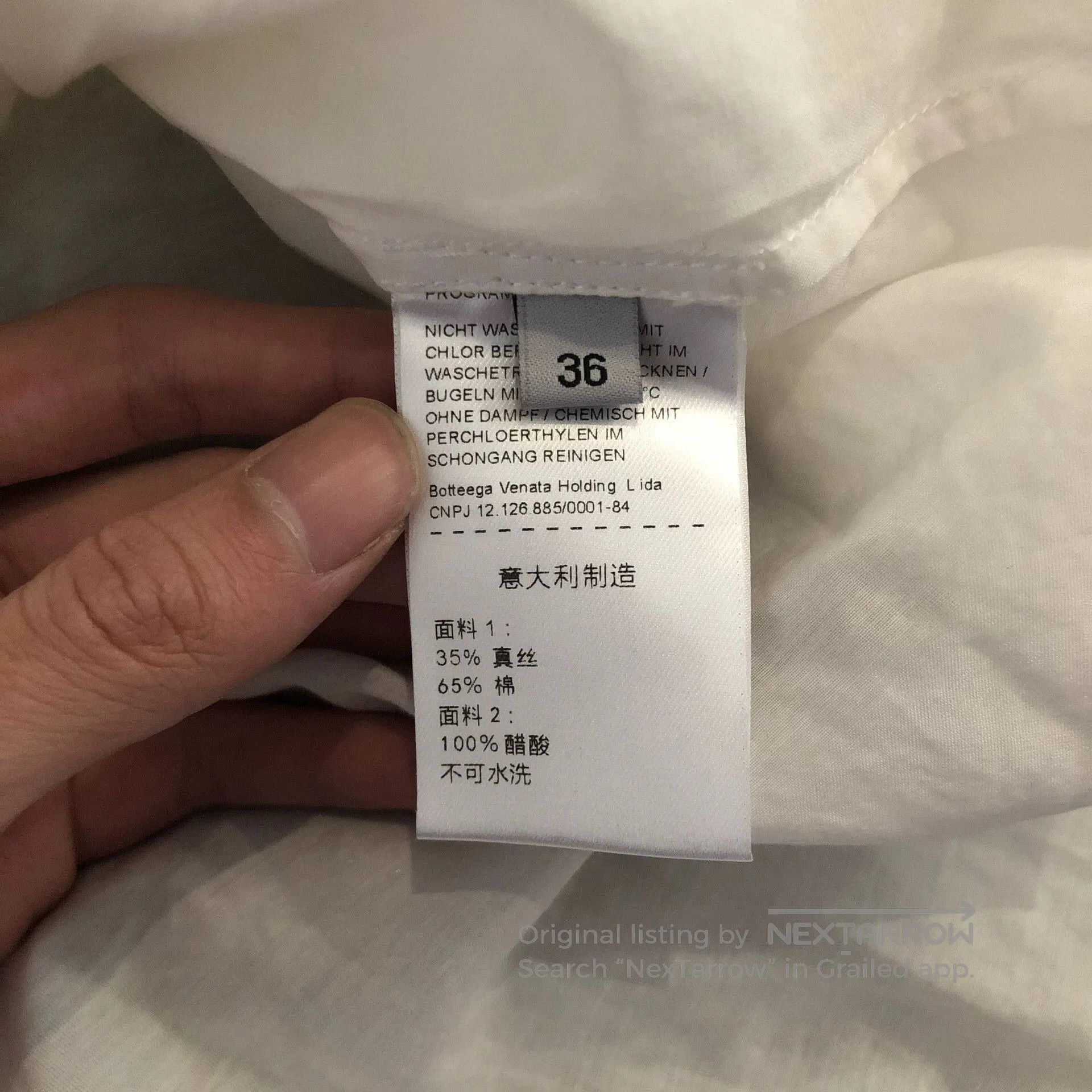 Bottega Veneta Bottega Veneta Diamond Weave Shirt. Size XS / US 0-2 / IT 36-38 - 4 Thumbnail