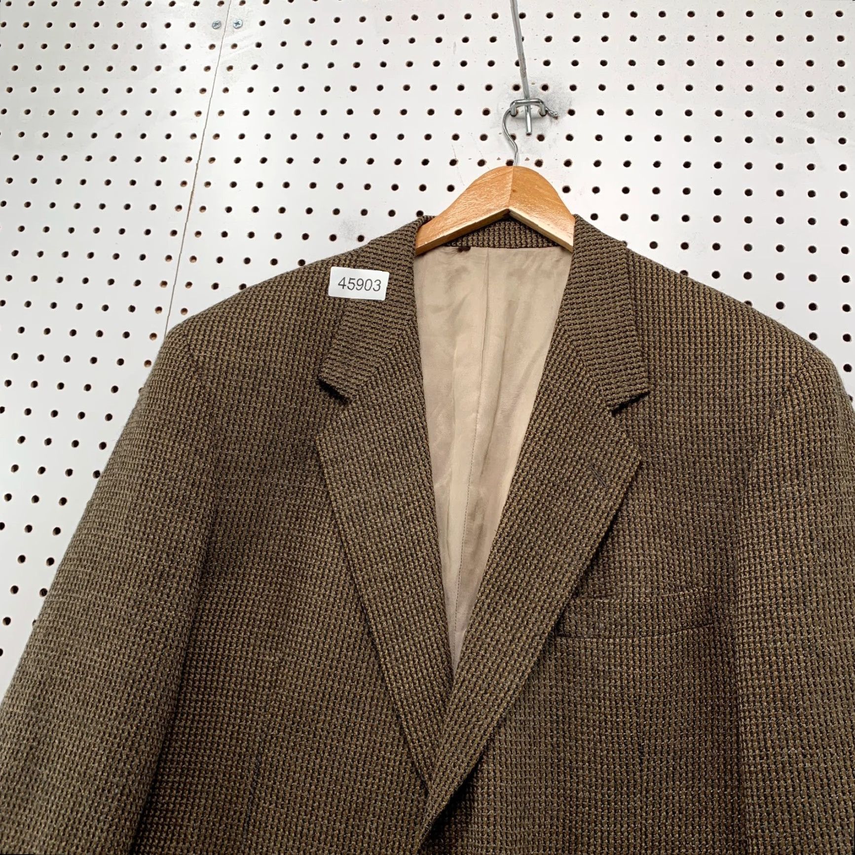 Vintage VINTAGE Mark Shale Blazer Mens 44R Wool Tweed Brown Textured Made USA Jacket Coat Size 44R - 4 Thumbnail