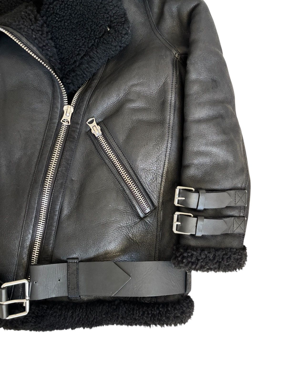 Acne Studios Acne Studios Shearling Leather Oversized Jacket Size XXS / US 00 / IT 34 - 6 Thumbnail