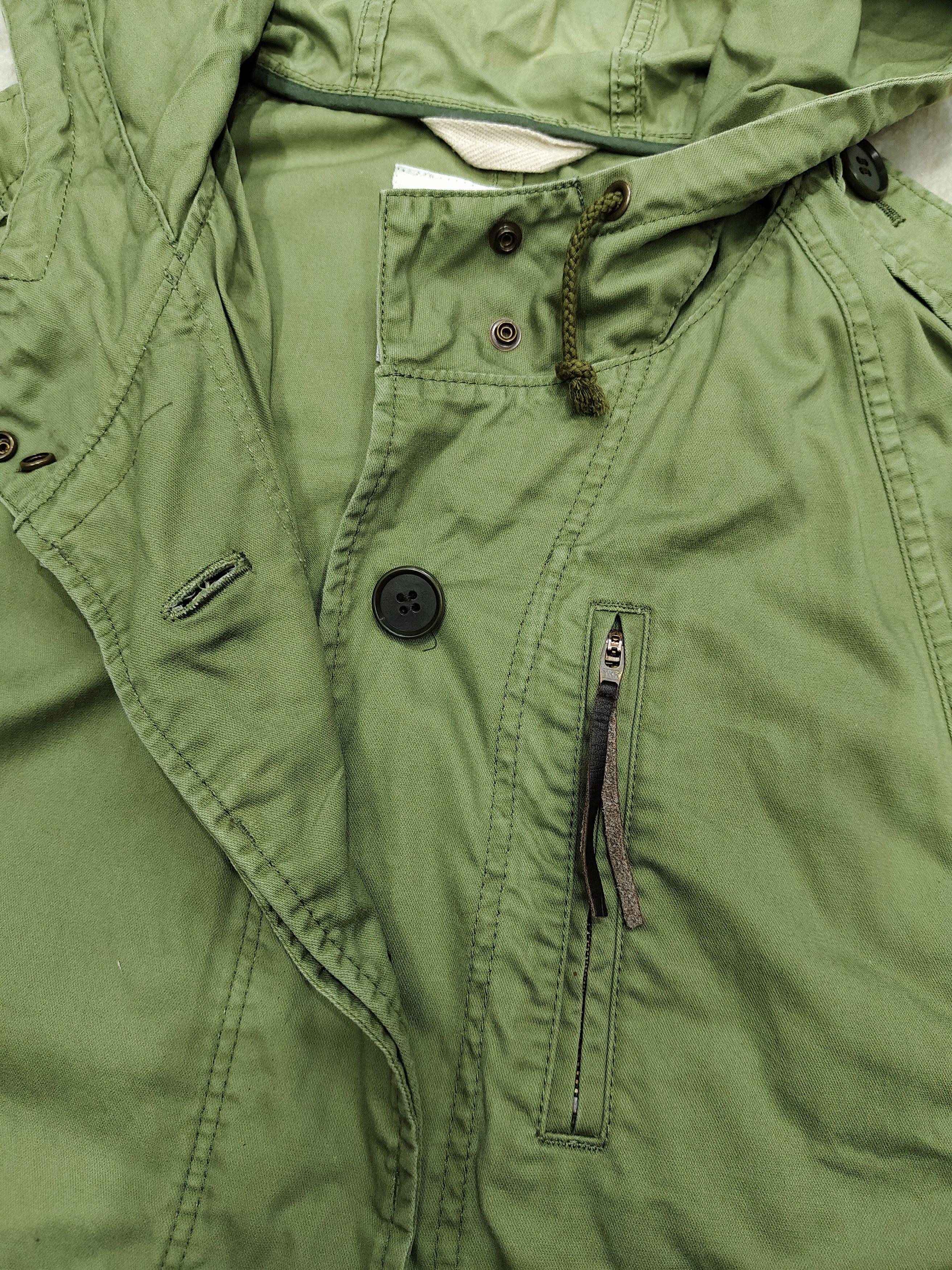 Japanese Brand Slobe Iena🇯🇵 Military Hooded Olive Batwing Cape Jacket Size M / US 6-8 / IT 42-44 - 5 Thumbnail