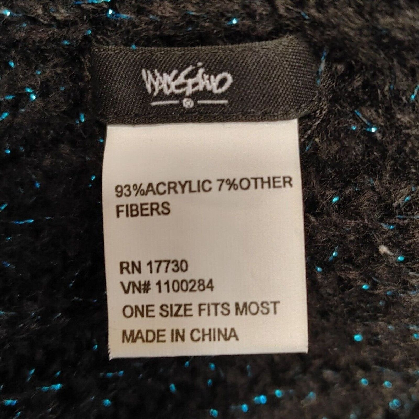 Mossimo Mossimo Black Blue Sparkle Whimsigoth Infinity Wrap Scarf Size ONE SIZE - 3 Thumbnail