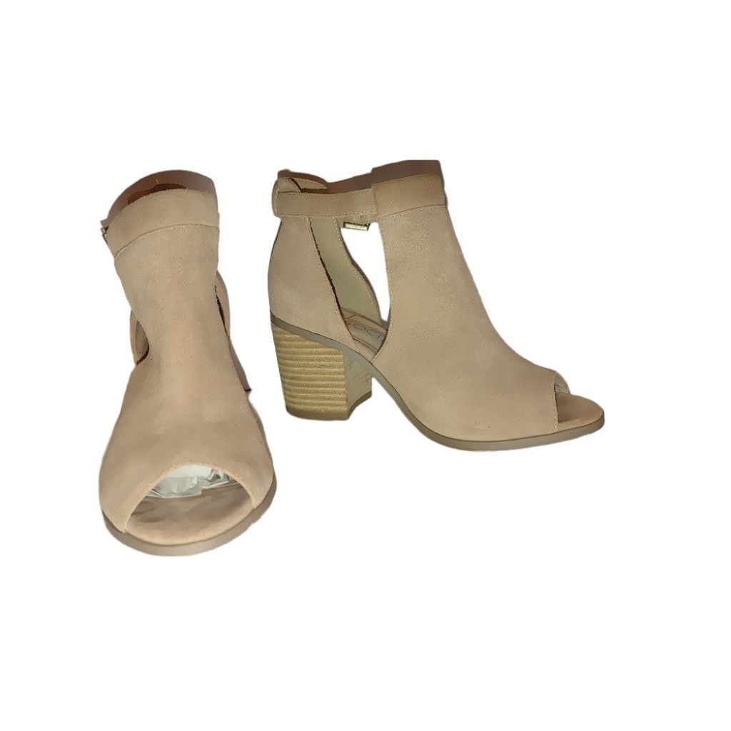 The Unbranded Brand Sole Society Ferris Suede Peep Toe Block Heels Size 8.5 Size US 8.5 / IT 38.5 - 6 Thumbnail