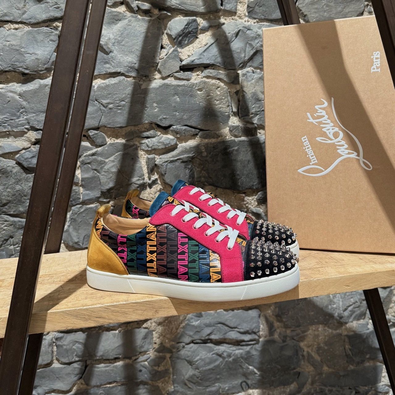 Christian Louboutin Christian Louboutin Logo Louis Junior Spikes Sneakers Size US 10.5 / EU 43-44 - 1 Thumbnail