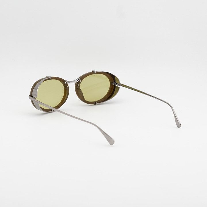 Max Mara Max Mara SELMA MM0103 96N Sunglasses Shiny Dark Green Oval Size ONE SIZE - 10 Thumbnail