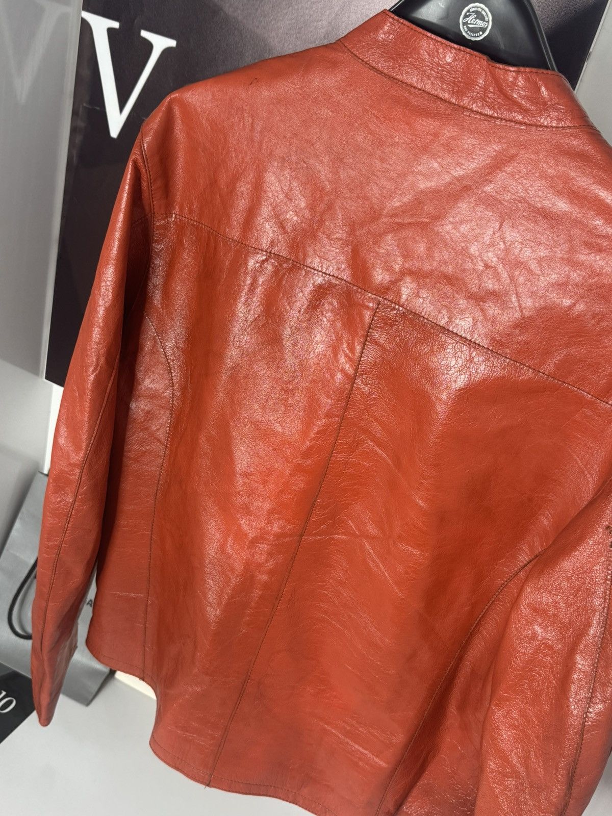 Vera Pelle ✅Vera Pelle red leather archive jacket vintage italian Size US M / EU 48-50 / 2 - 9 Thumbnail