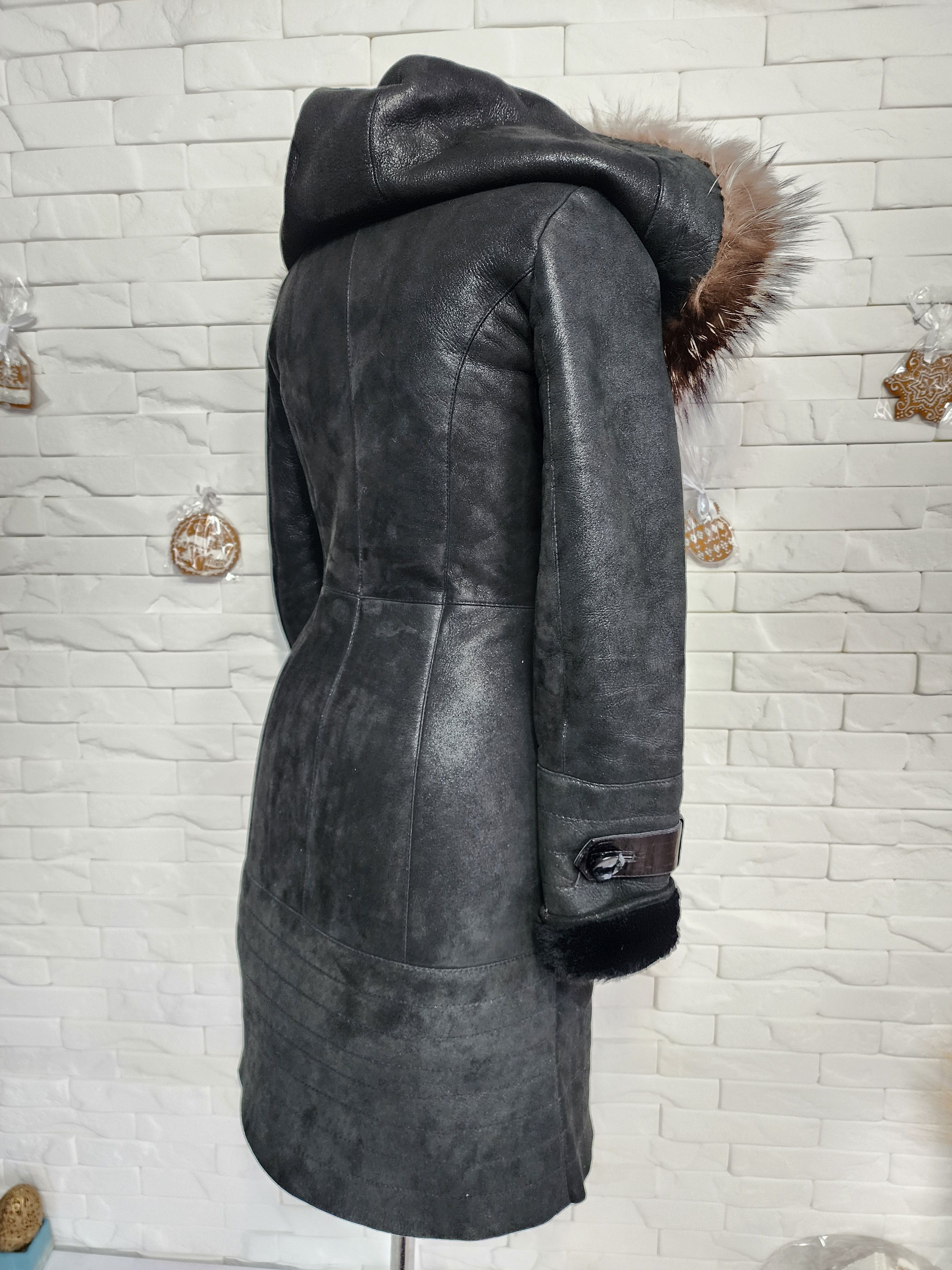 Furla Brown Sheepskin Coat: Women's Fur Hood Winter Coat Size S / US 4 / IT 40 - 5 Thumbnail