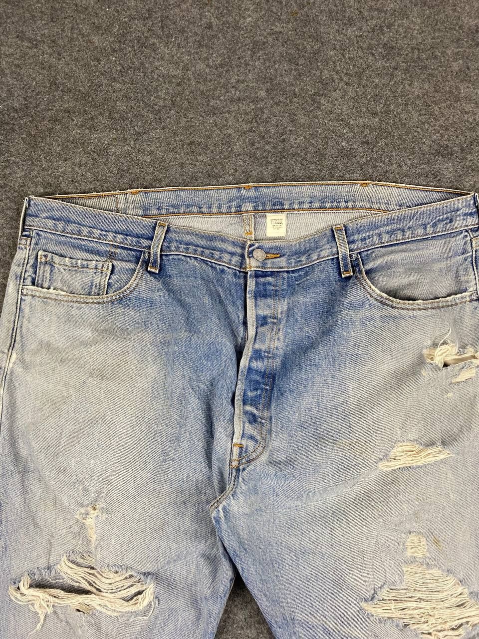 Levi's vintage levis 501xx distressed denim nice design Size US 44 / EU 60 - 9 Thumbnail