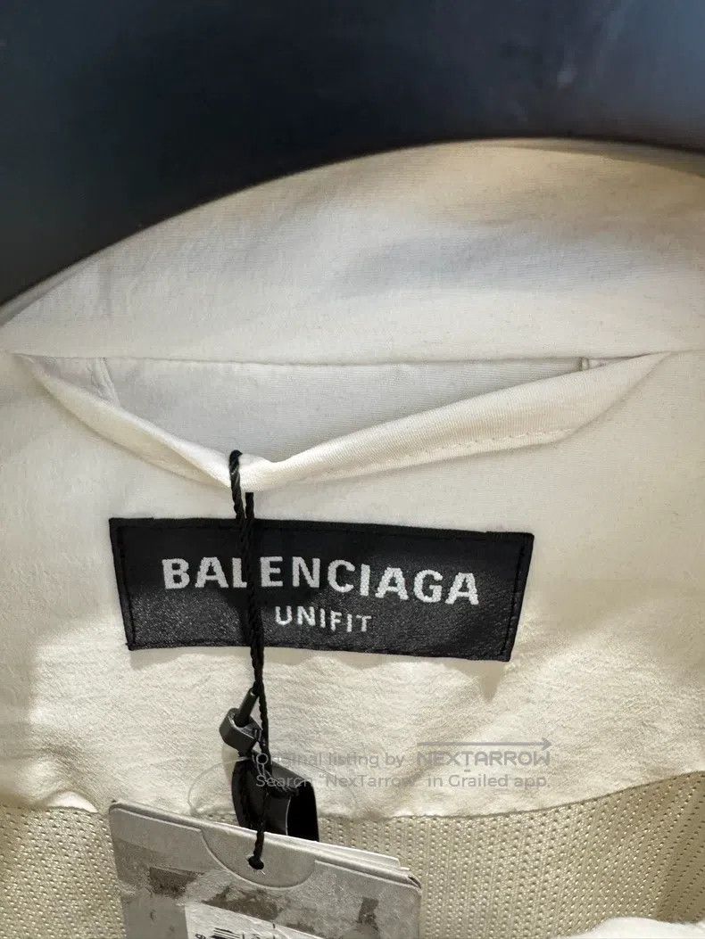 Balenciaga Balenciaga White Shoulder Pad Zip-up Track Jacket Size US XXL / EU 58 / 5 - 3 Thumbnail