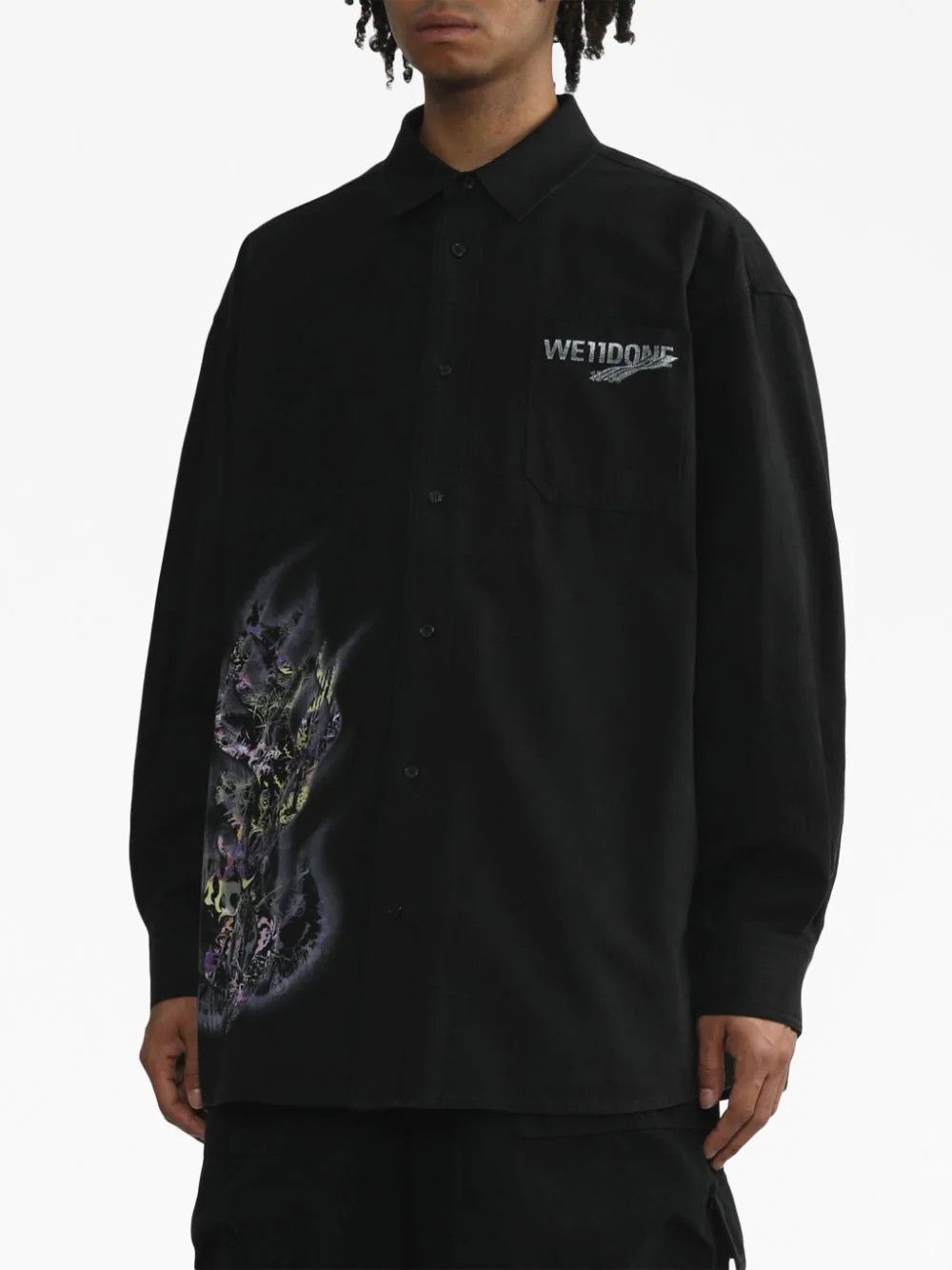 WE11DONE o1mris0824 One Pocket Shirt in Black Size US S / EU 44-46 / 1 - 8 Thumbnail