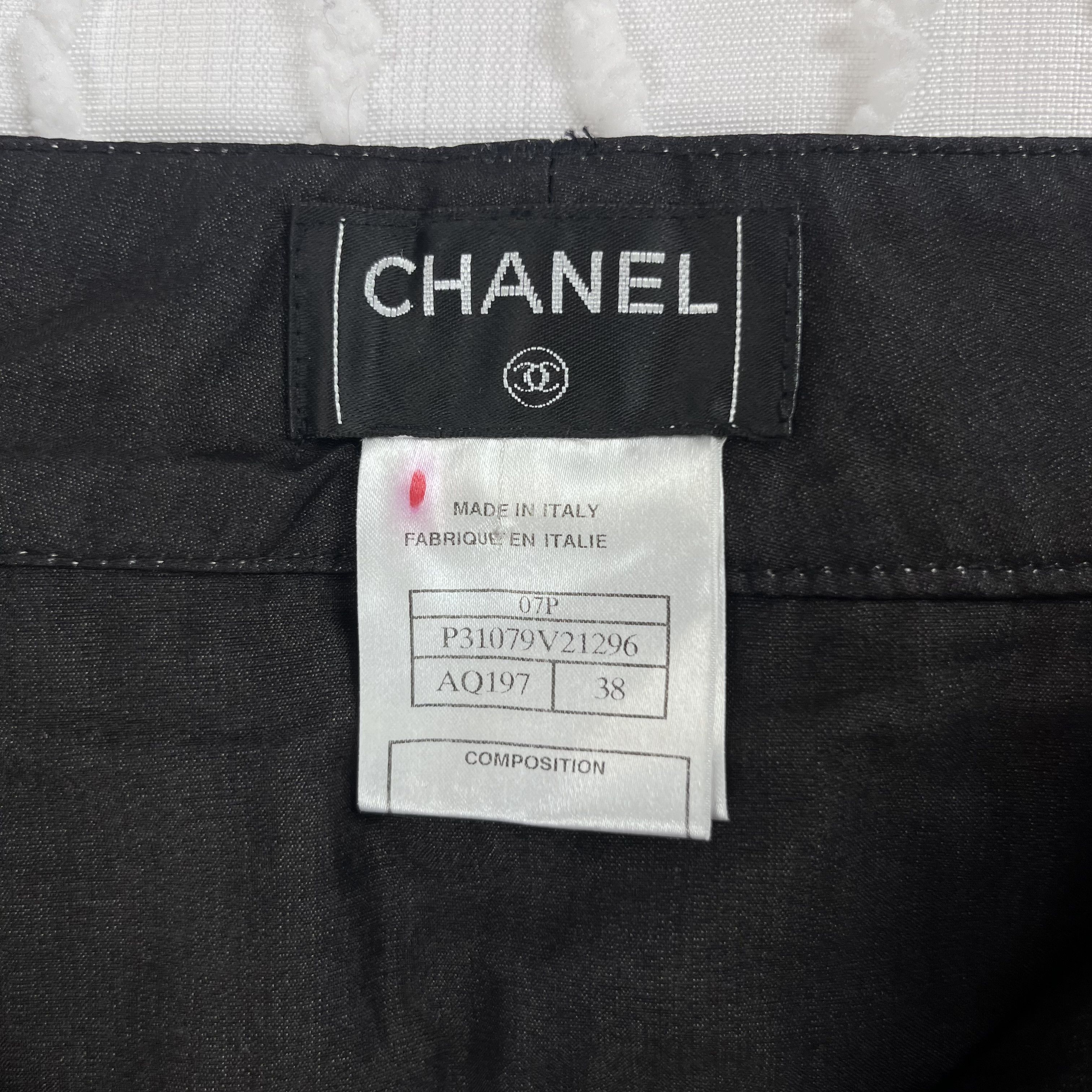 Chanel Chanel SS07 Runway Look 29 High-waisted Black Trousers Size 27" / US 4 / IT 40 - 15 Thumbnail