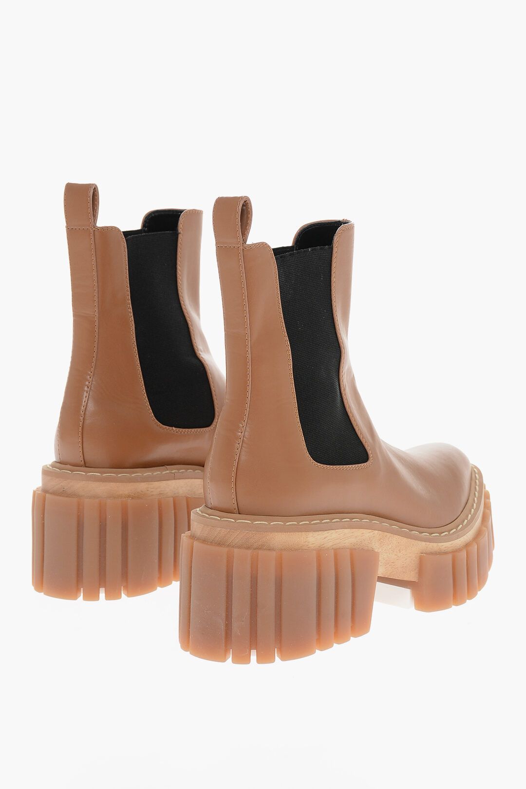 Stella McCartney og1mm0824 Rubber Sole Booties in Brown Size US 10 / IT 40 - 3 Thumbnail
