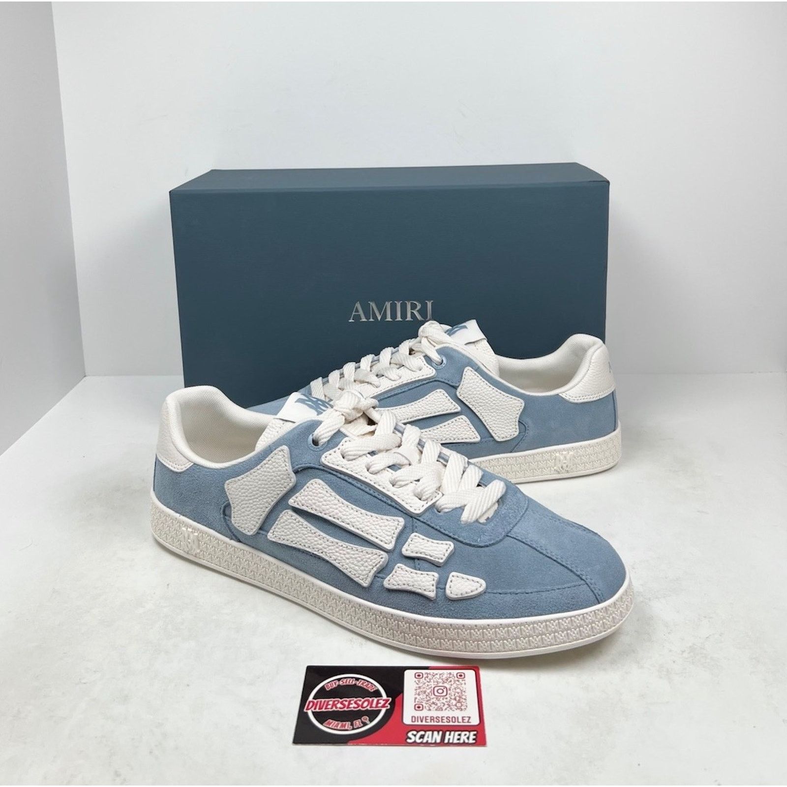 Amiri Size 46EU/13US - Amiri Pacific Bones Ashley Blue NEW Size US 13 / EU 46 - 1 Thumbnail