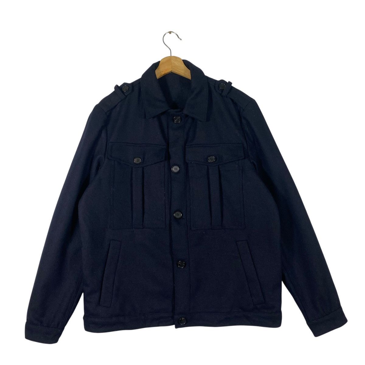 Designer Gazzarrini Wool Boxy Short Coat Button Jacket Size 50 Size US M / EU 48-50 / 2 - 1 Thumbnail