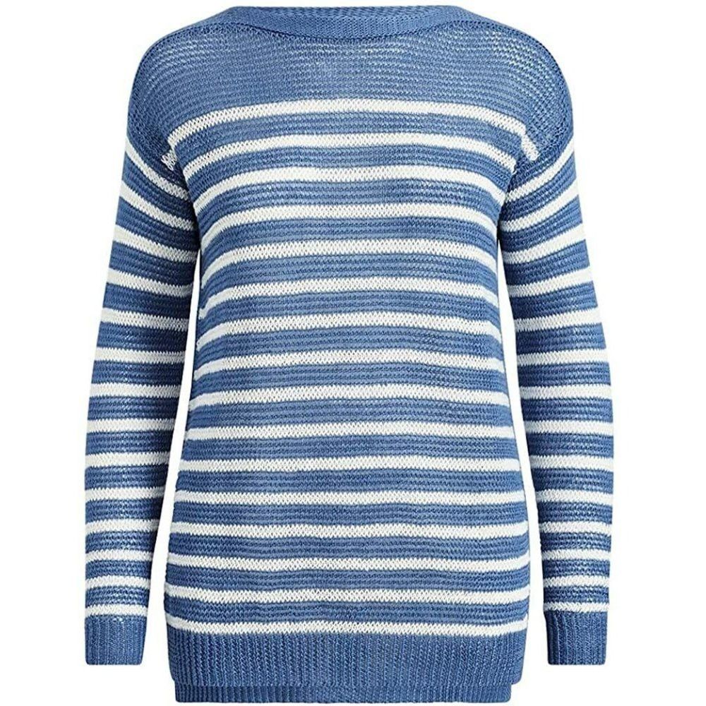 Polo Ralph Lauren NWT New $ 99 Polo Ralph Lauren Linen Blue White Striped Swe Size L / US 10 / IT 46 - 2 Thumbnail