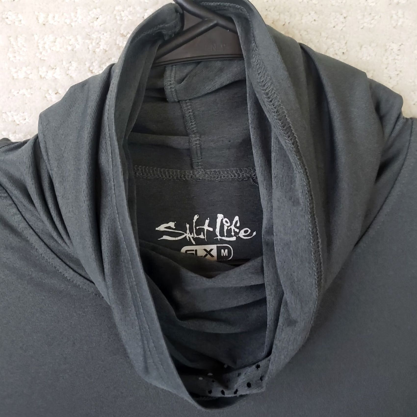 Vintage Salt Life SLX Crew Shirt Mens M Gray L. S. Performance Fishing with Neck Gaiter Size US M / EU 48-50 / 2 - 4 Thumbnail