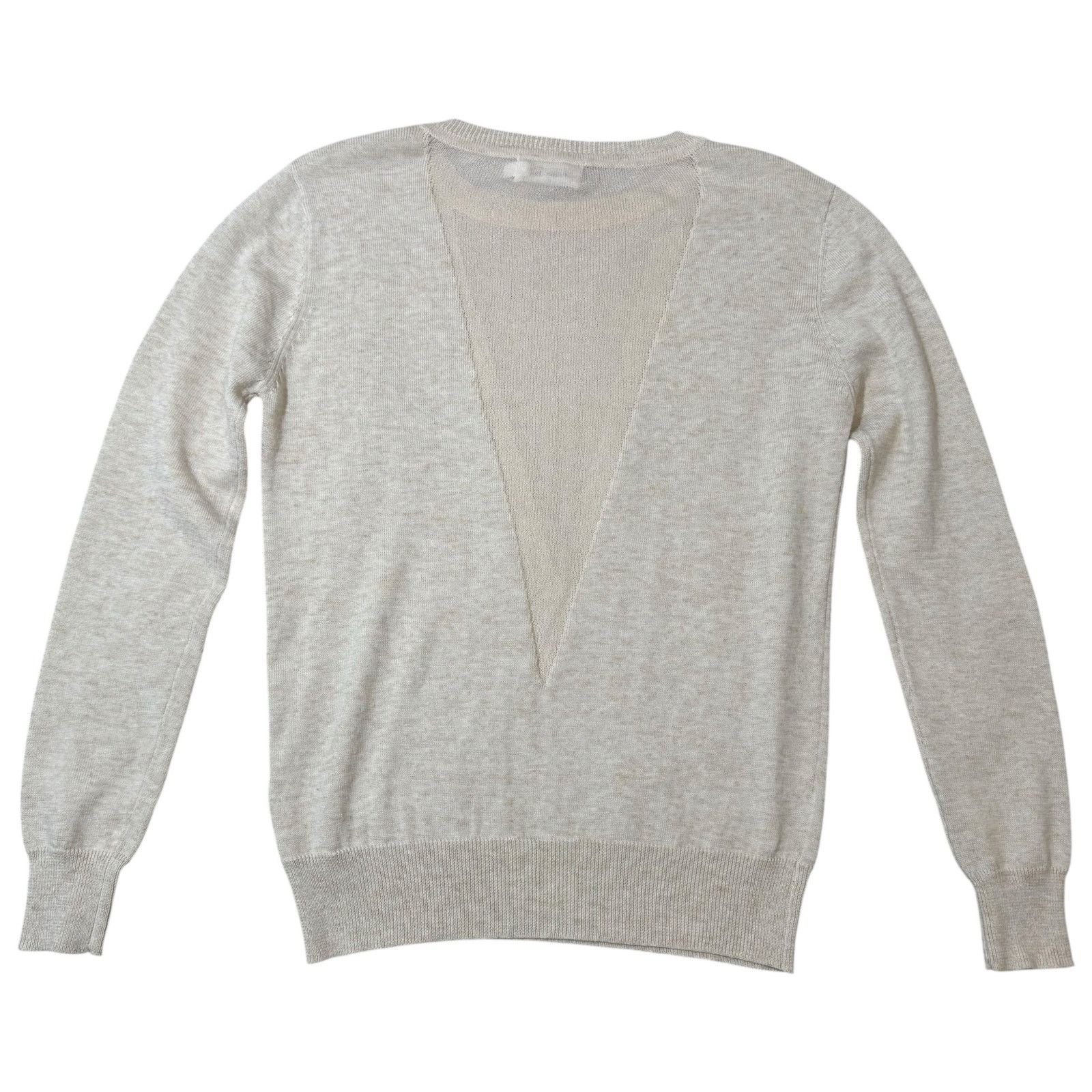 Other Line + Dot Mia Contrast Sweater Sheer Panels Cream Small Size S / US 4 / IT 40 - 8 Thumbnail