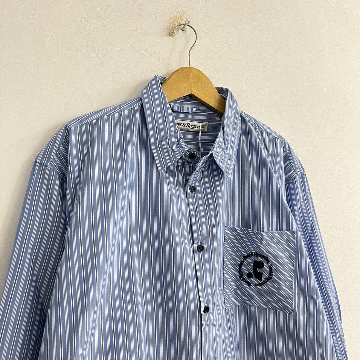 Japanese Brand Rest And Recreation Striped City Boy Oversized Shirt Size US S / EU 44-46 / 1 - 3 Thumbnail