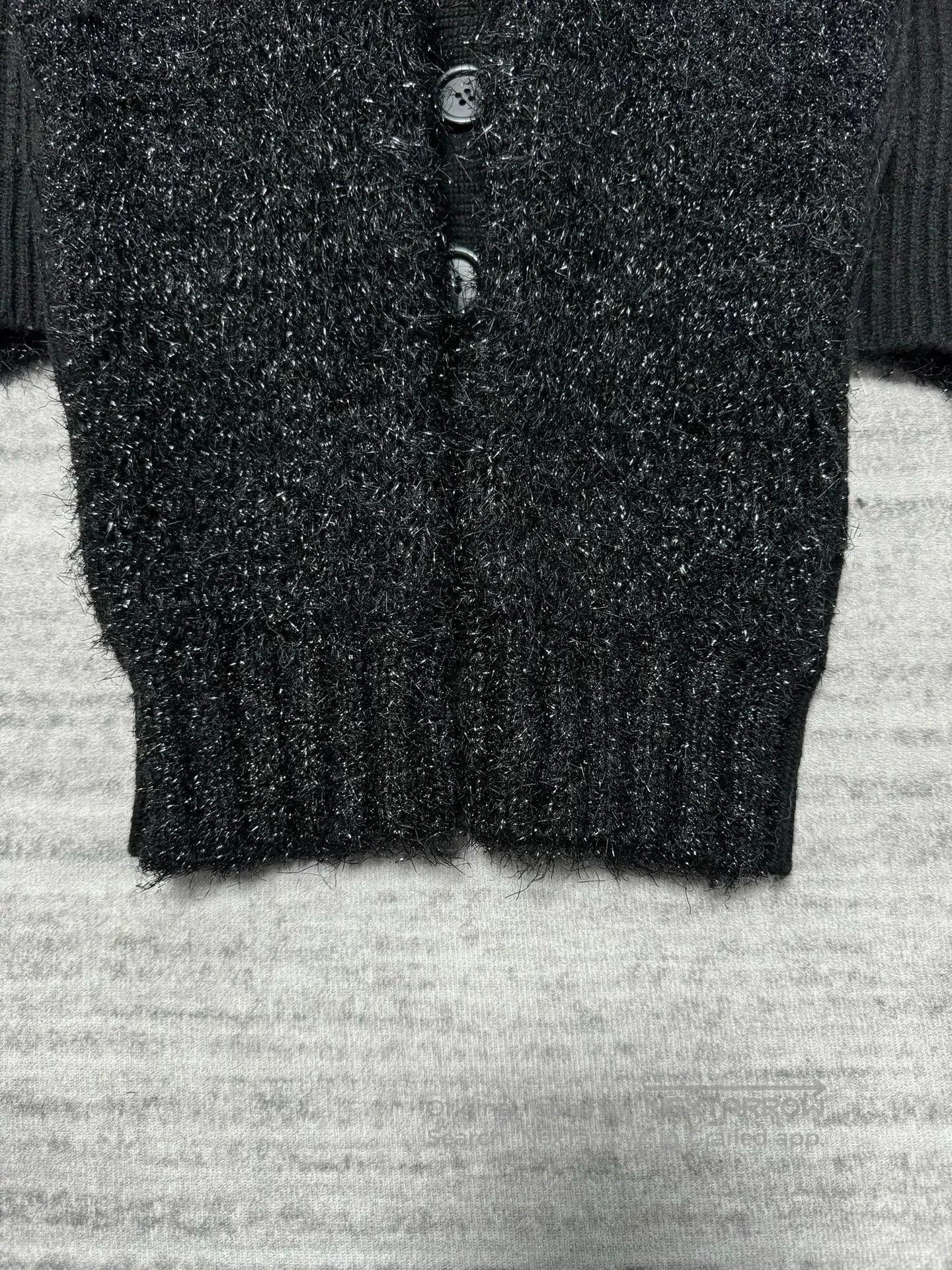 Maison Margiela black wool cardigan with silver sequins. Size S / US 4 / IT 40 - 5 Thumbnail