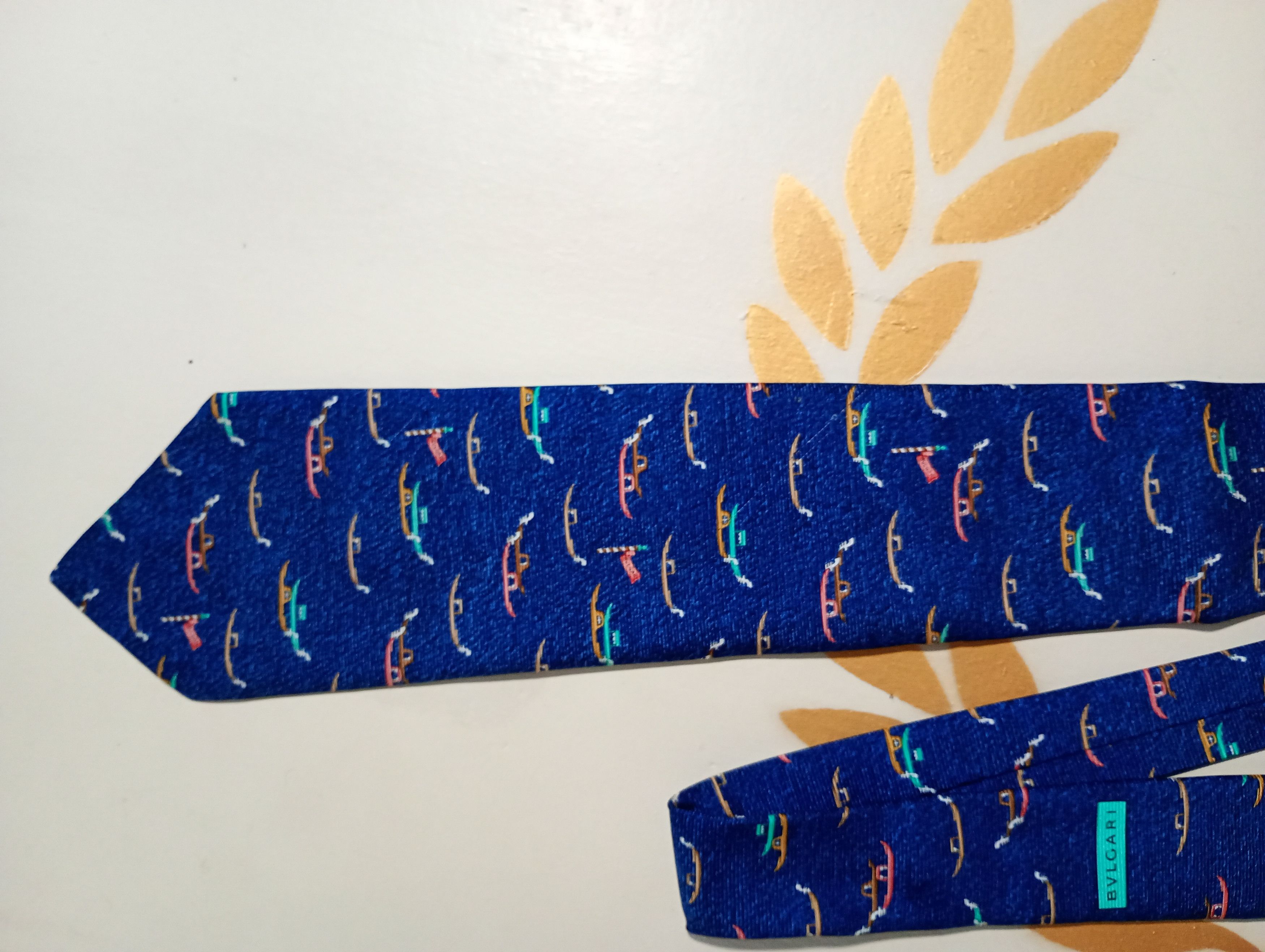 Bvlgari Bvlgari Hand Made Silk Tie Vintage 90/s Size ONE SIZE - 4 Thumbnail