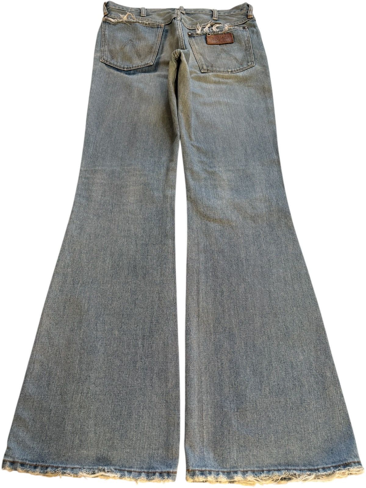 Wrangler Vintage Wrangler Faded Wash Distress Rip Bootcut Flare Jean Size US 32 / EU 48 - 2 Thumbnail