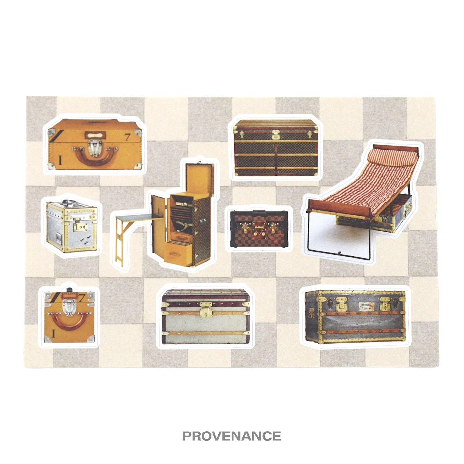 Louis Vuitton 🔴 Louis Vuitton Sticker Postcard - Trunks Damier Azur Size ONE SIZE - 1 Thumbnail