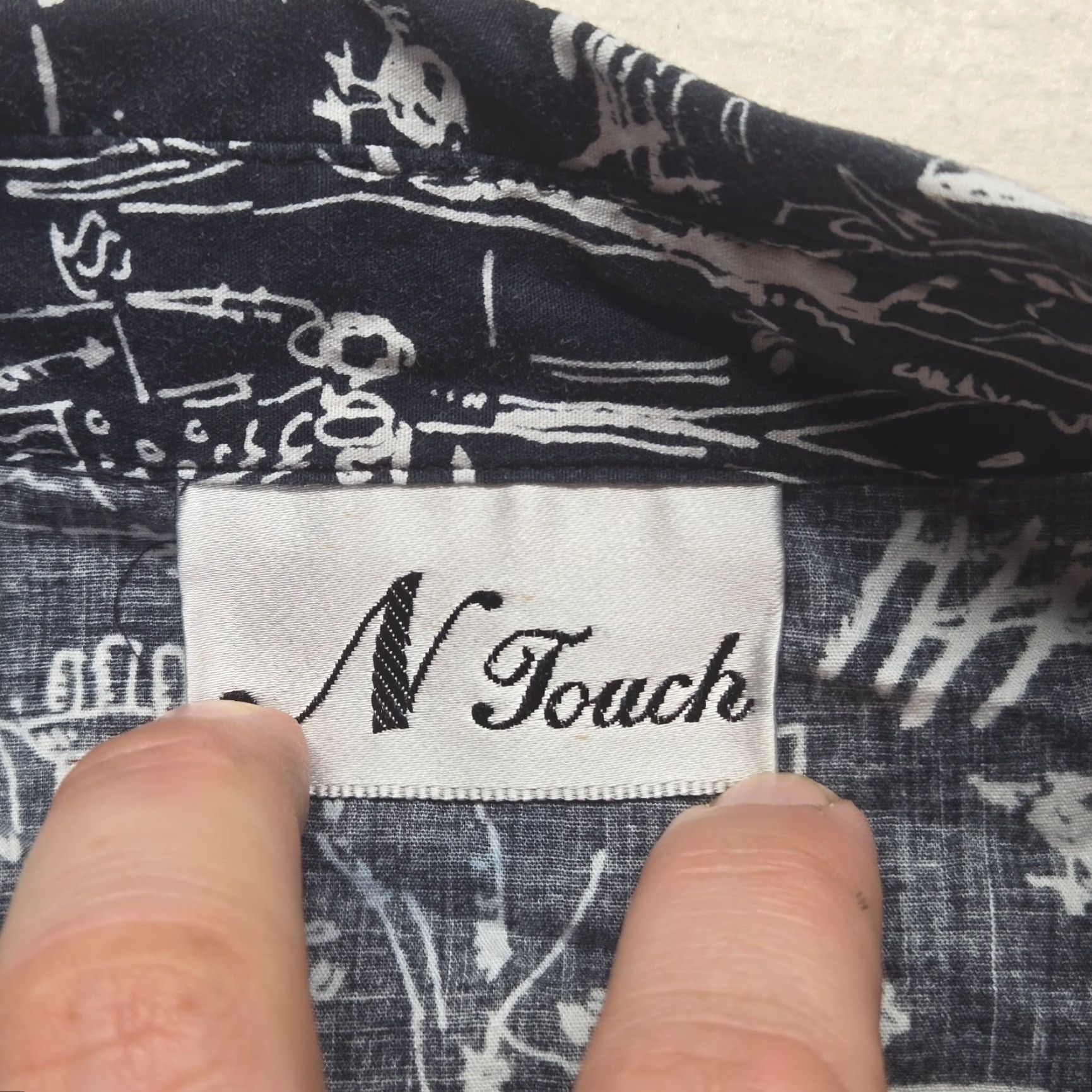 Vintage VINTAGE N Touch Shirt Adult Women L Black Floral Button-Up 3/4 Sleeve Spring Floral Mens Womens? Size L / US 10 / IT 46 - 3 Thumbnail