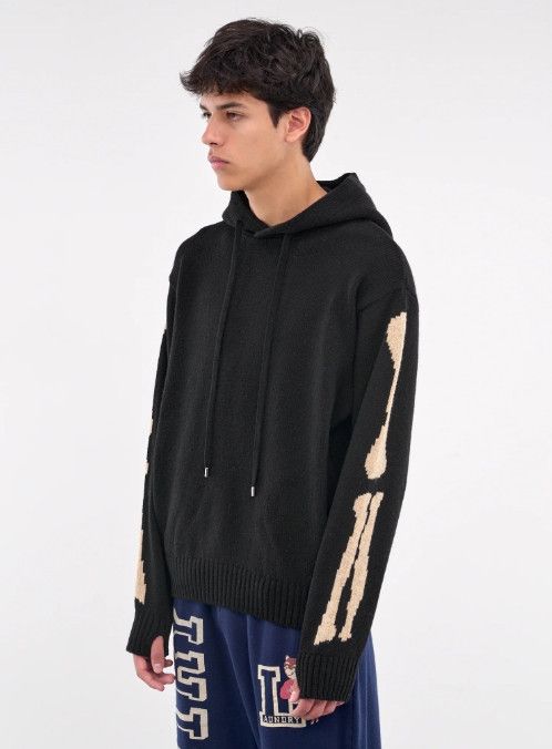 Kapital KAPITAL 5G wool bone sweater hood hoody Skeleton black new S Size US S / EU 44-46 / 1 - 6 Thumbnail