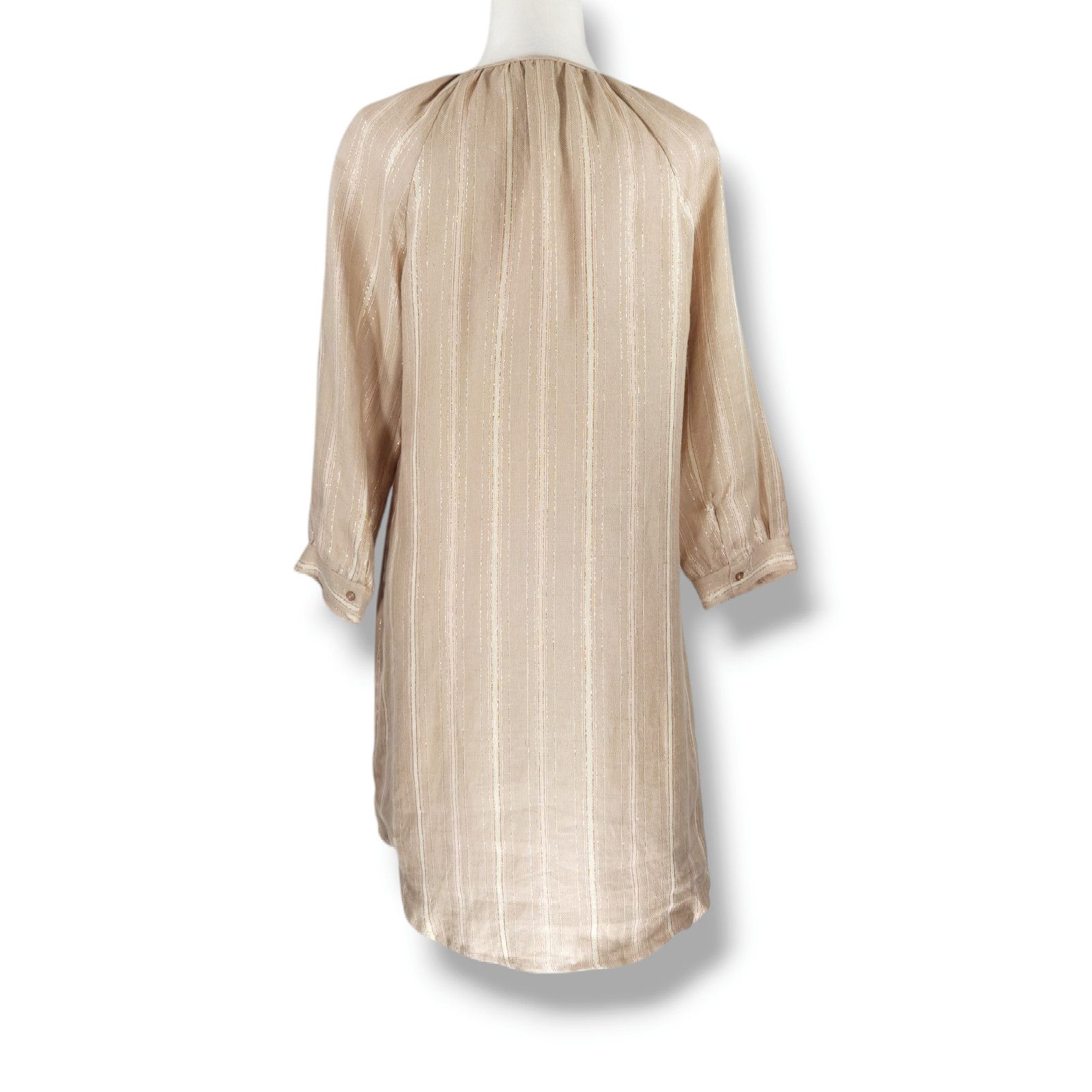Other EUC Maven West Made in USA Linen Dress Sz S [2-4] Beige Gold Size S / US 4 / IT 40 - 3 Thumbnail
