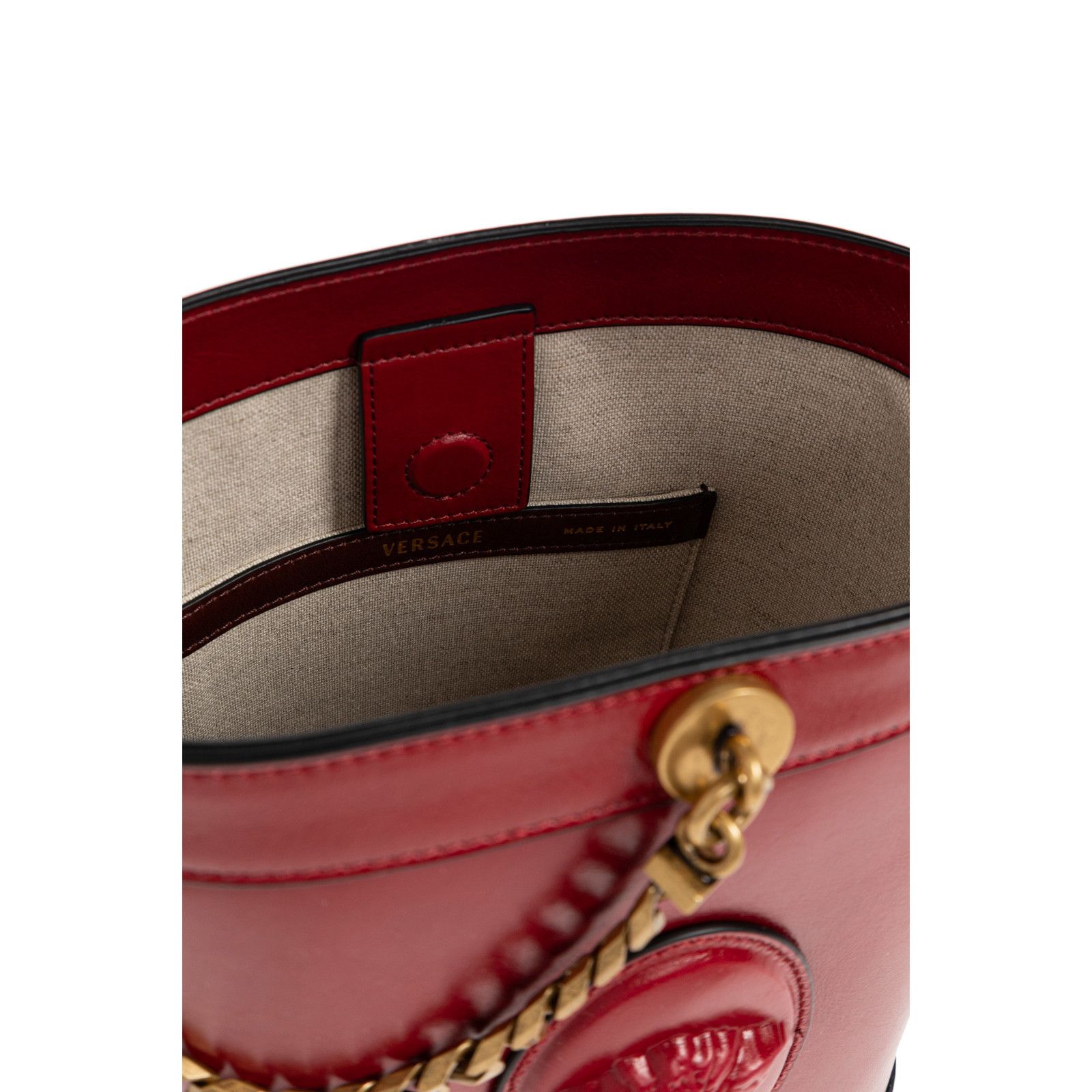 Versace VERSACE Pivot Mini Red Bucket Bag New & Authentic Size ONE SIZE - 4 Thumbnail