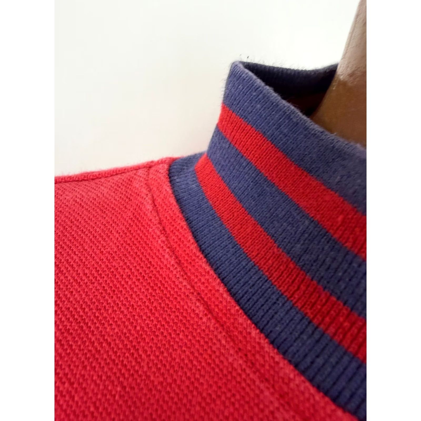 Perry Ellis VINTAGE Perry Ellis Shirt Men Large Mock Neck 90s Red Knit Cotton Long Sleeve T-Shirt Retro 80s 90s Hipster Outdoor Size US L / EU 52-54 / 3 - 4 Thumbnail