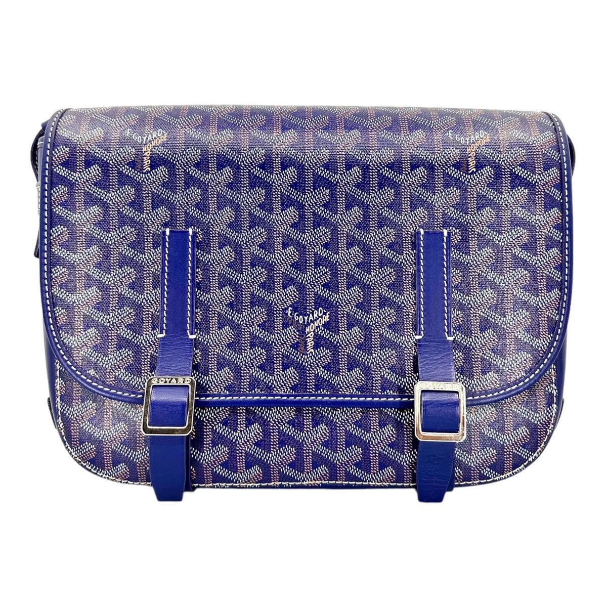 Goyard Belvedere MM Messenger Bag Navy Blue Pre-Owned