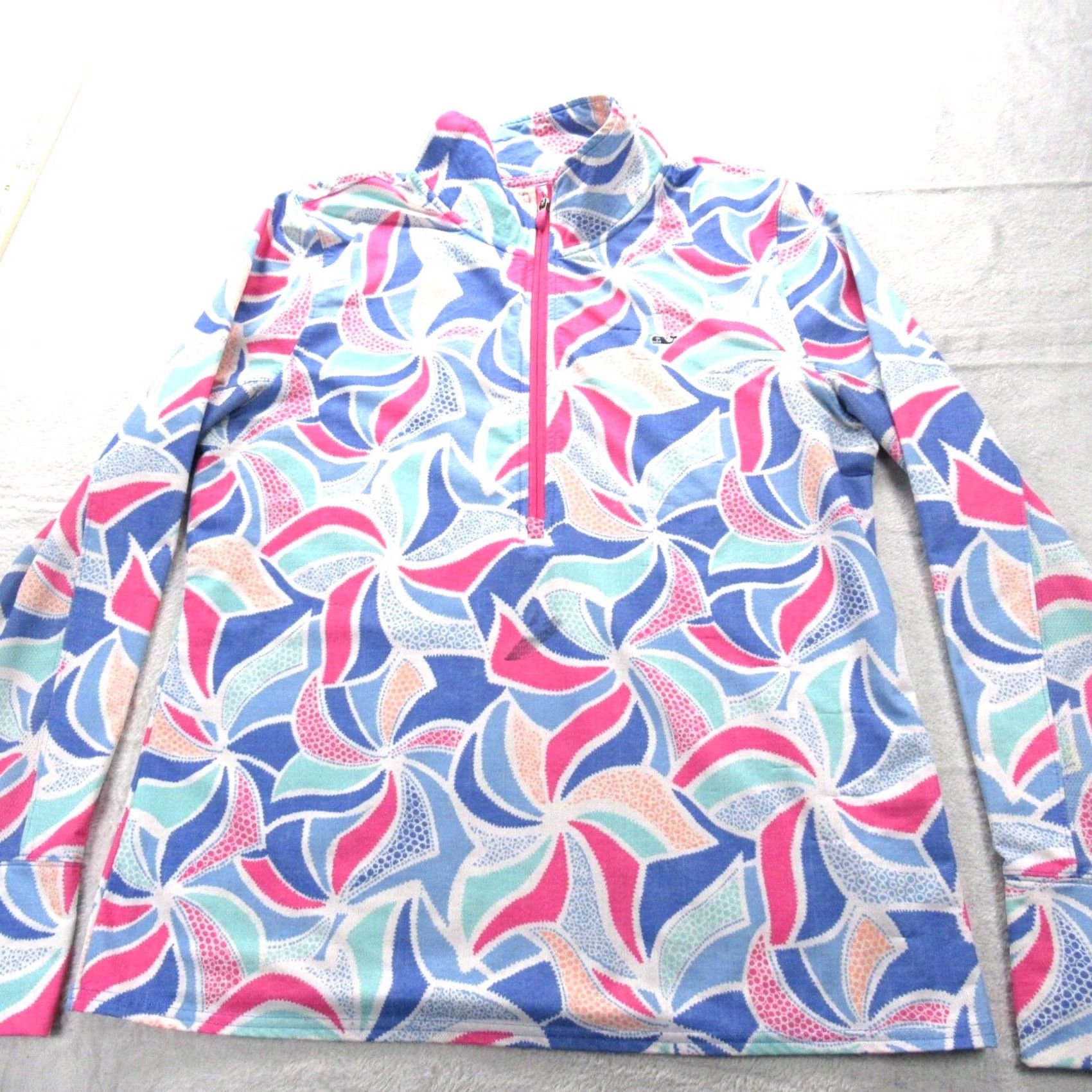 Vineyard Vines Vineyard Vines Performance Jacket Womens L Blue 1/2 Zip Pullover Athleisure, Classic, Fleece, Breathable, Regular Fit, Polyester Jacket Size L / US 10 / IT 46 - 2 Thumbnail