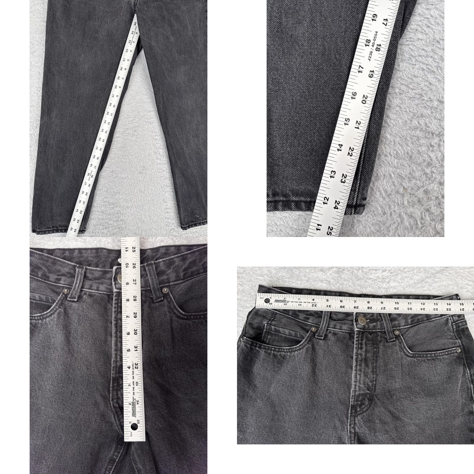 Old Navy VINTAGE Old Navy Jeans Womens 4 Black Charcoal Straight Leg Zip Fly Denim Five Pocket Size 27" / US 4 / IT 40 - 8 Thumbnail