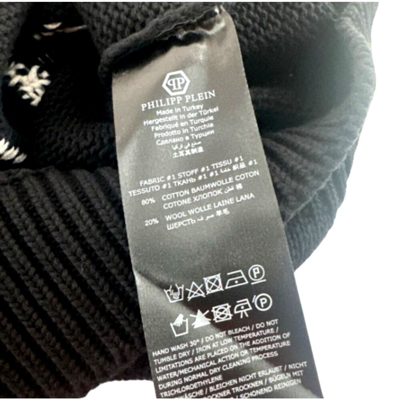 Philipp Plein Philipp Plein Blk Teddy Bear Round Neck Pullover Sweater XXL Size US XXL / EU 58 / 5 - 9 Thumbnail