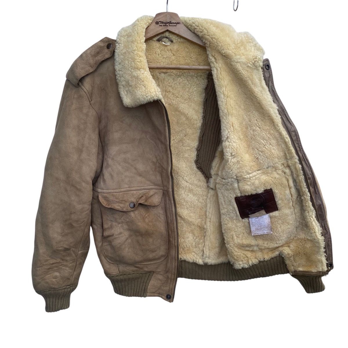 Canterbury of New Zealand × Vintage 🔥Vtg Canterbury Sheepskin WOOL&SUEDE Sherling Leather Jacket Size US M / EU 48-50 / 2 - 8 Thumbnail