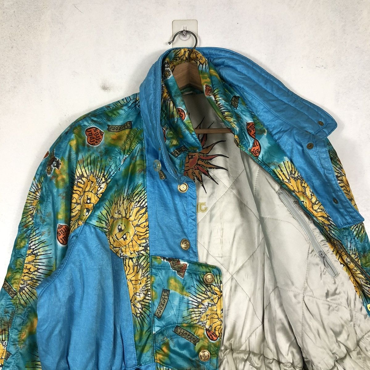 Japanese Brand 📌VINTAGE BOMBER JACKET SKI WINTER LAFONT ITALY FULL PRINT Size US L / EU 52-54 / 3 - 13 Thumbnail