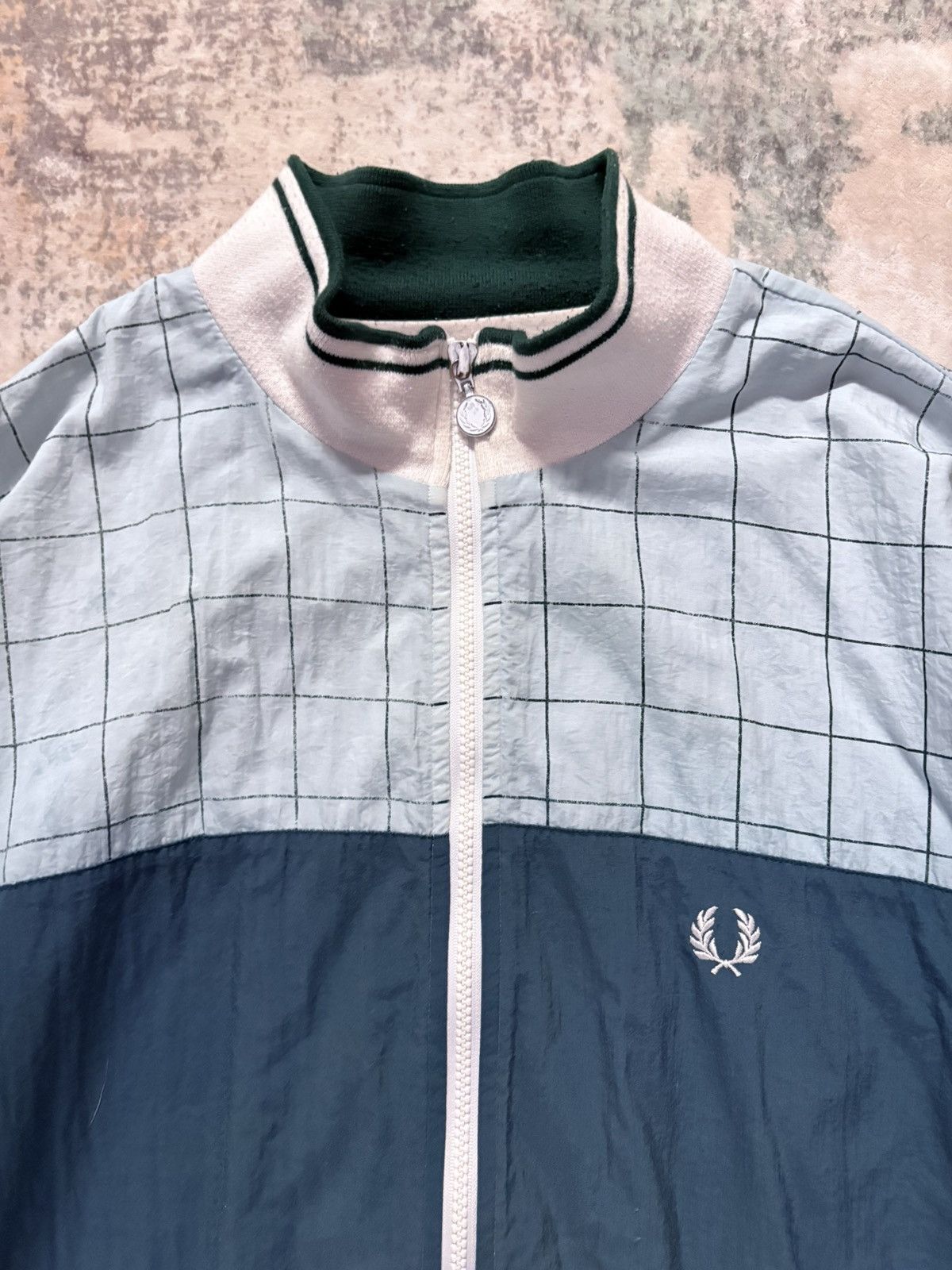 Fred Perry 90’s Fred Perry Zip Up Monogram Windbreaker Size US L / EU 52-54 / 3 - 4 Thumbnail