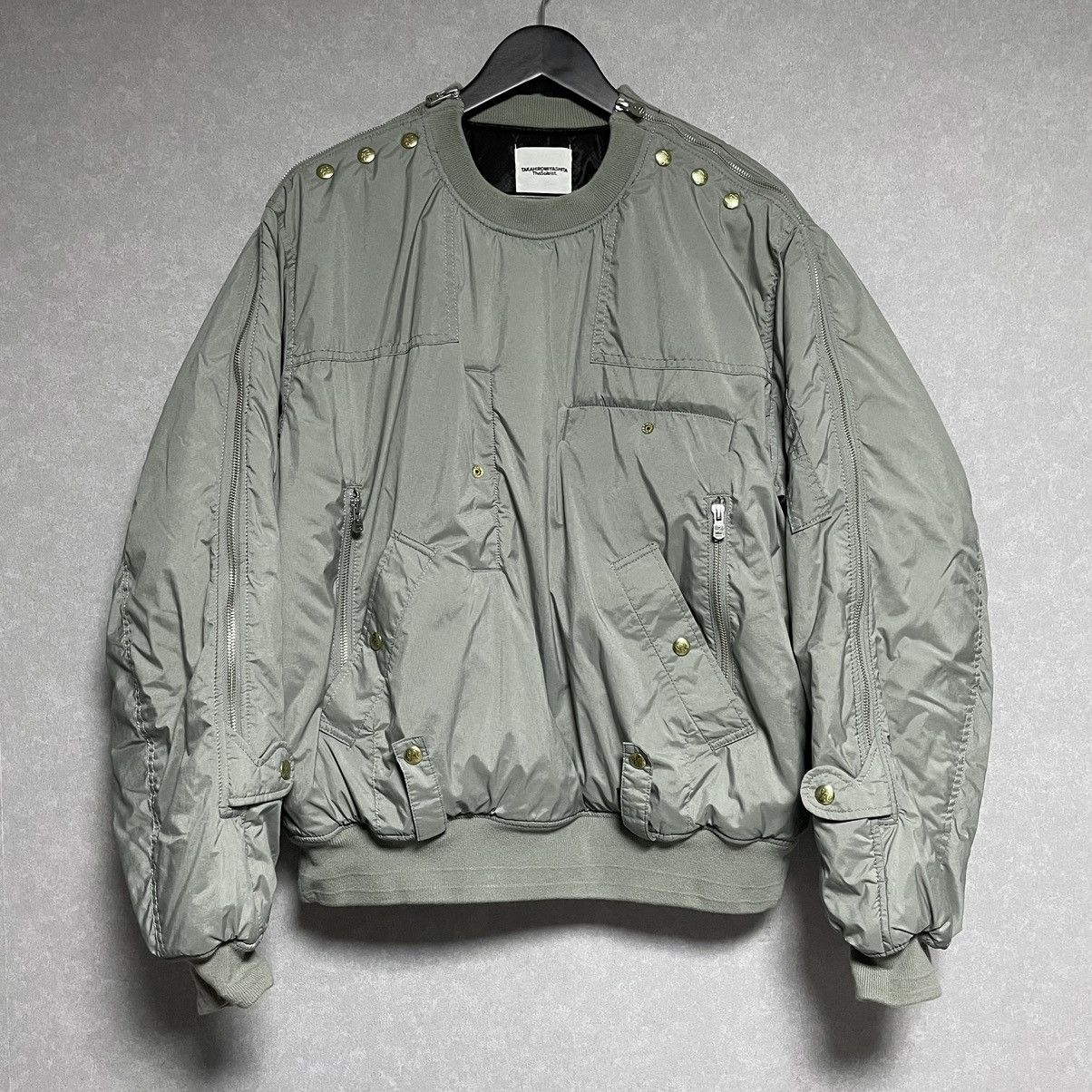 image of Takahiromiyashita The Soloist 16Aw Flight Jacket Type Lll in Grey, Men's (Size Large)