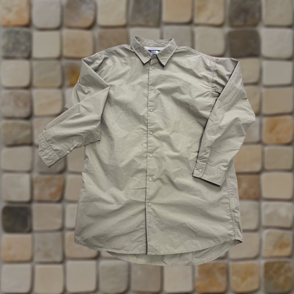 The North Face North Face Purple Label Long Sleeve Shirt M khaki Vintage Mens Shirt Size US M / EU 48-50 / 2 - 1 Thumbnail