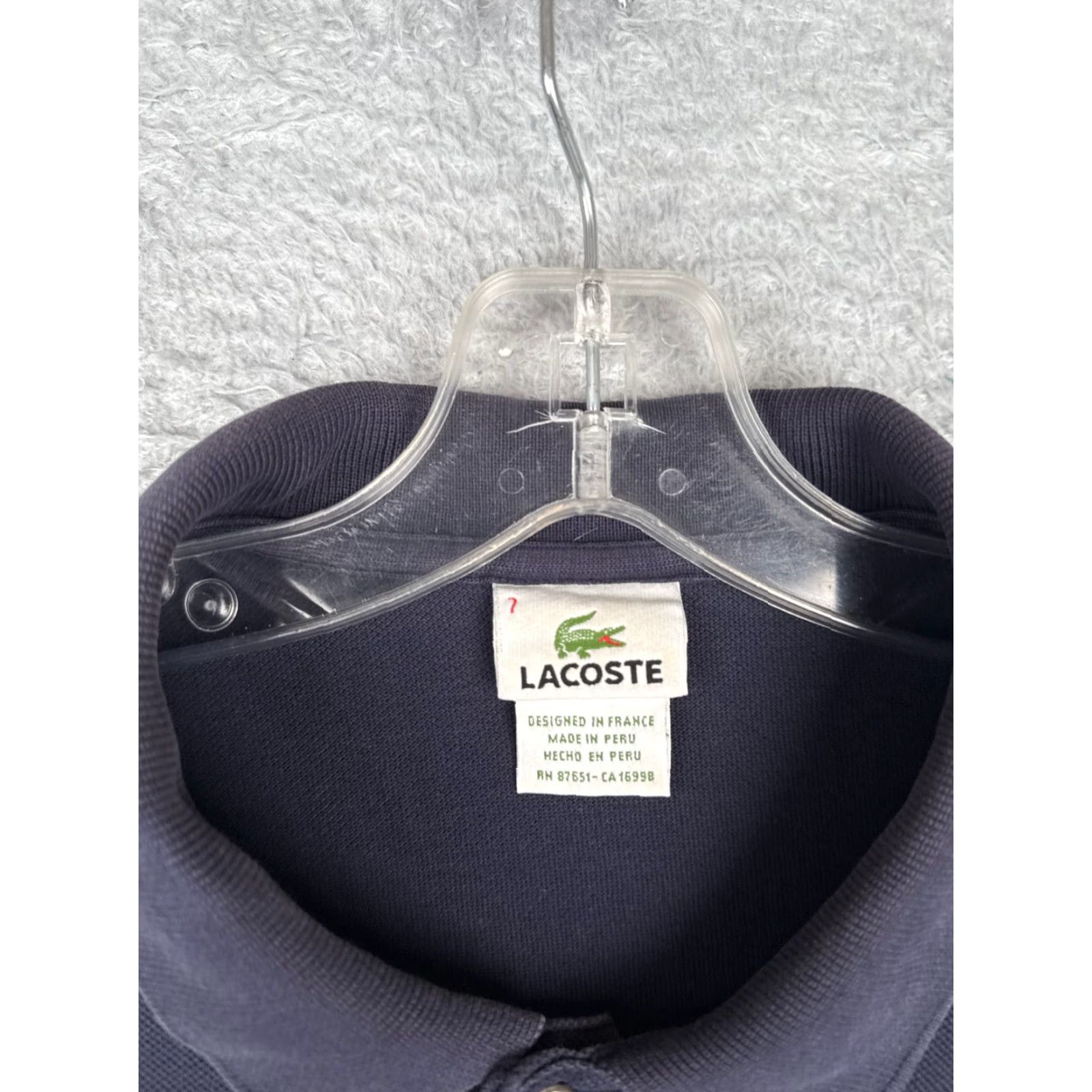Lacoste Lacoste Polo Shirt Men Short Sleeve 100% Cotton Blue Slim Regular Size 7 Adult M Mens Polo Shirt 1990s Theme not applicable Size US M / EU 48-50 / 2 - 7 Thumbnail