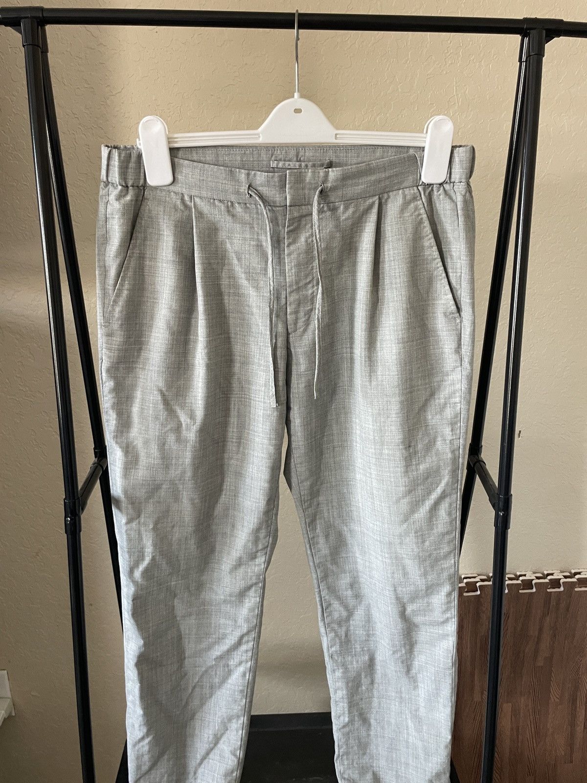 Suitsupply Pure Wool Drawstring cropped dress pants Size US 34 / EU 50 - 1 Thumbnail