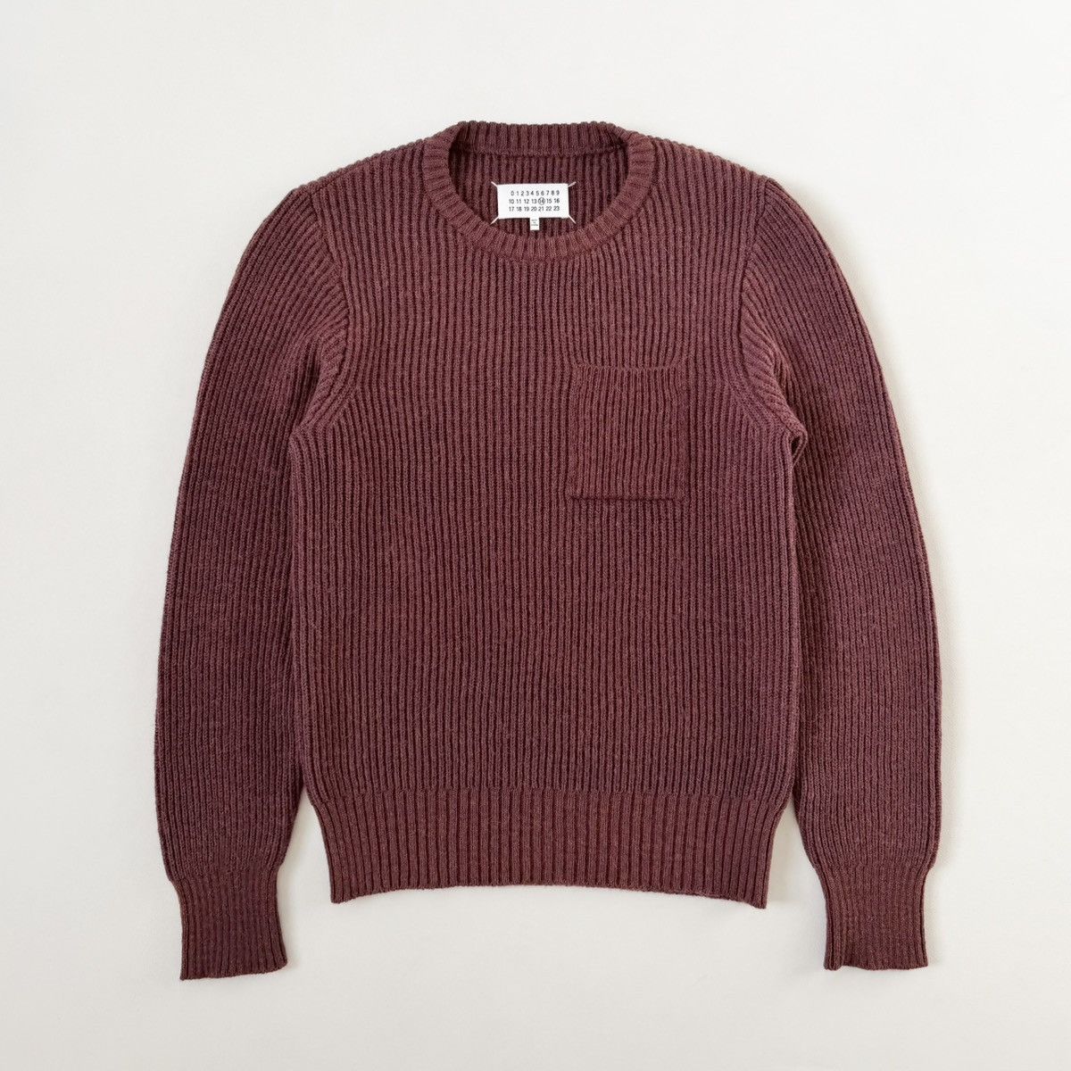 Maison Margiela A/W 16 Rust Orange Ribbed Alpaca Wool Sweater Size US M / EU 48-50 / 2 - 1 Thumbnail