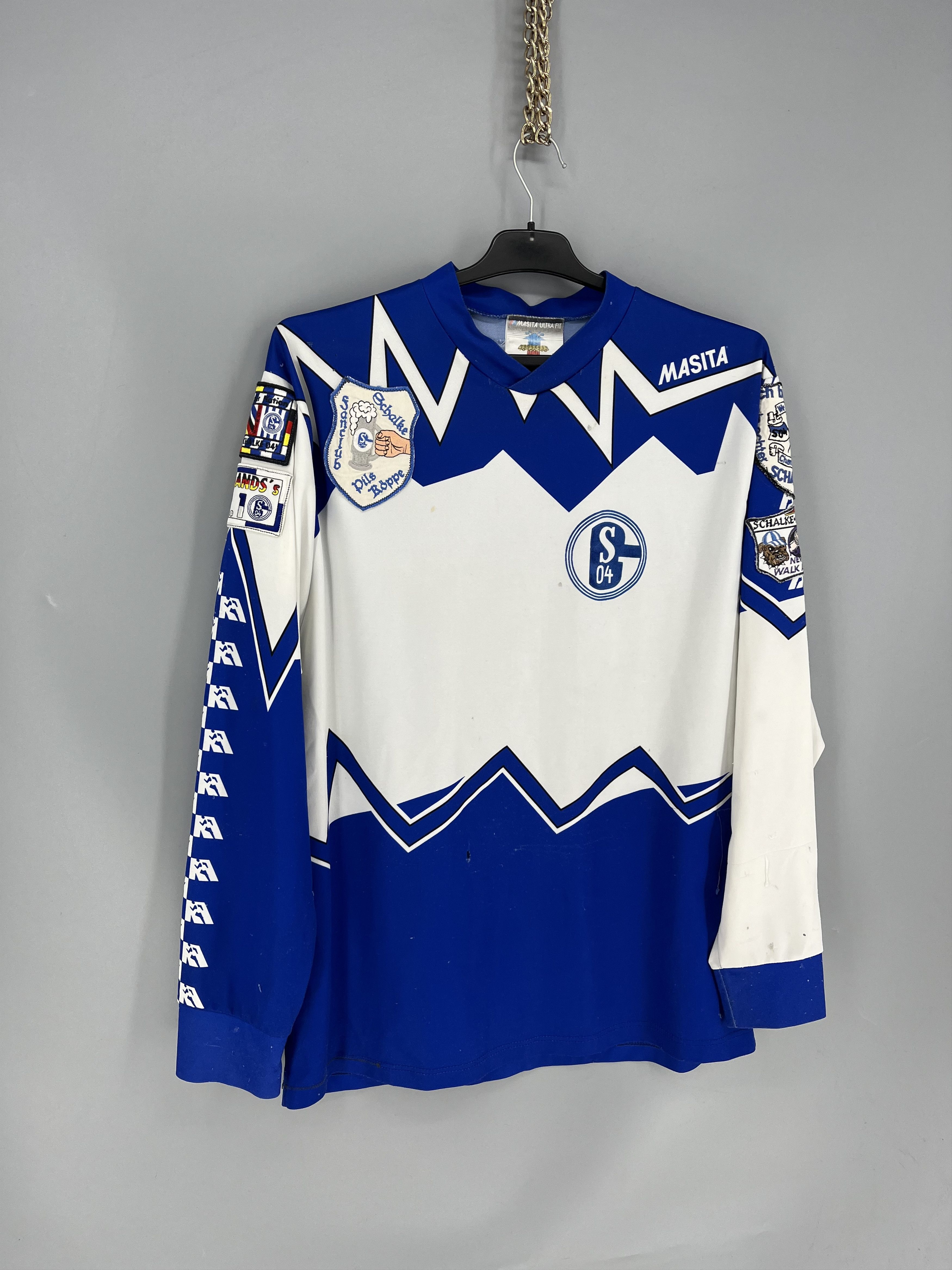 Vintage 90s Schalke 04 Masita XL Long Sleeve Fan Shirt Patched Size US XL / EU 56 / 4 - 2 Thumbnail