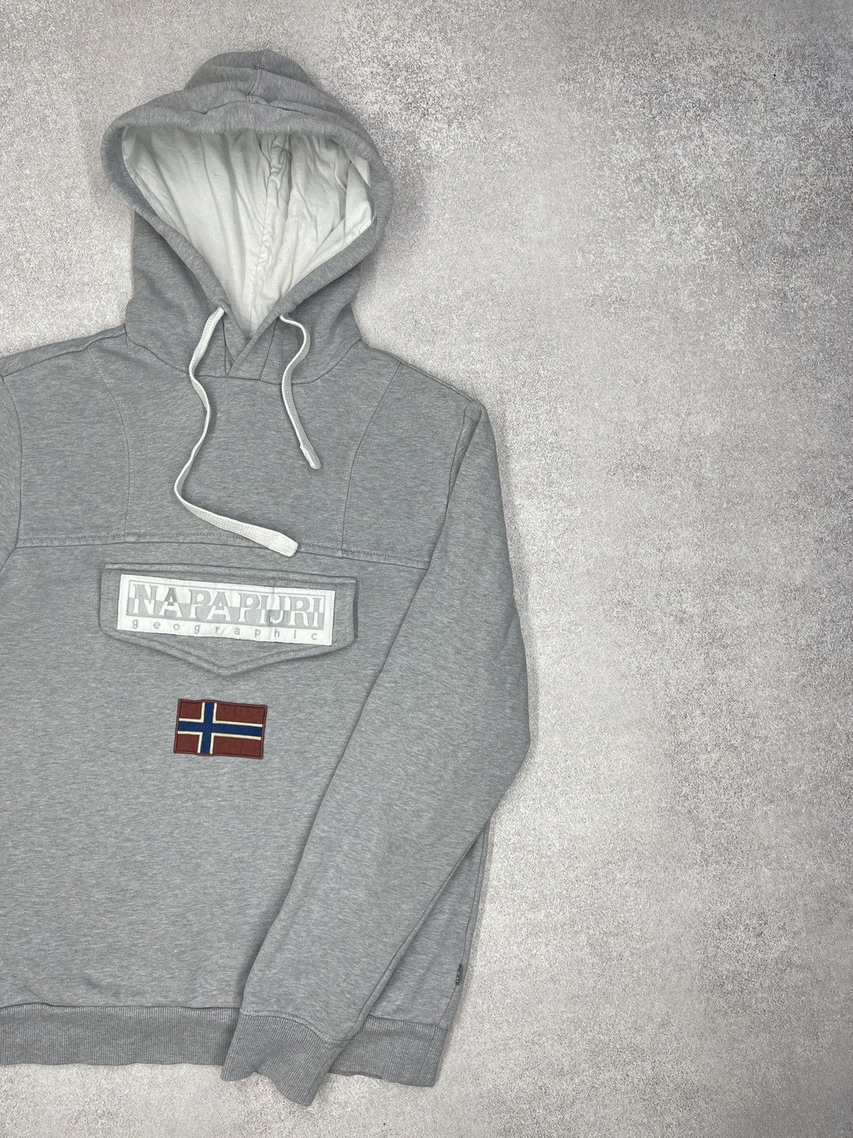 Napapijri Mens Napapijri Anorak Hoodie Grey Outdoor Gorpcore Y2K Size US S / EU 44-46 / 1 - 3 Thumbnail